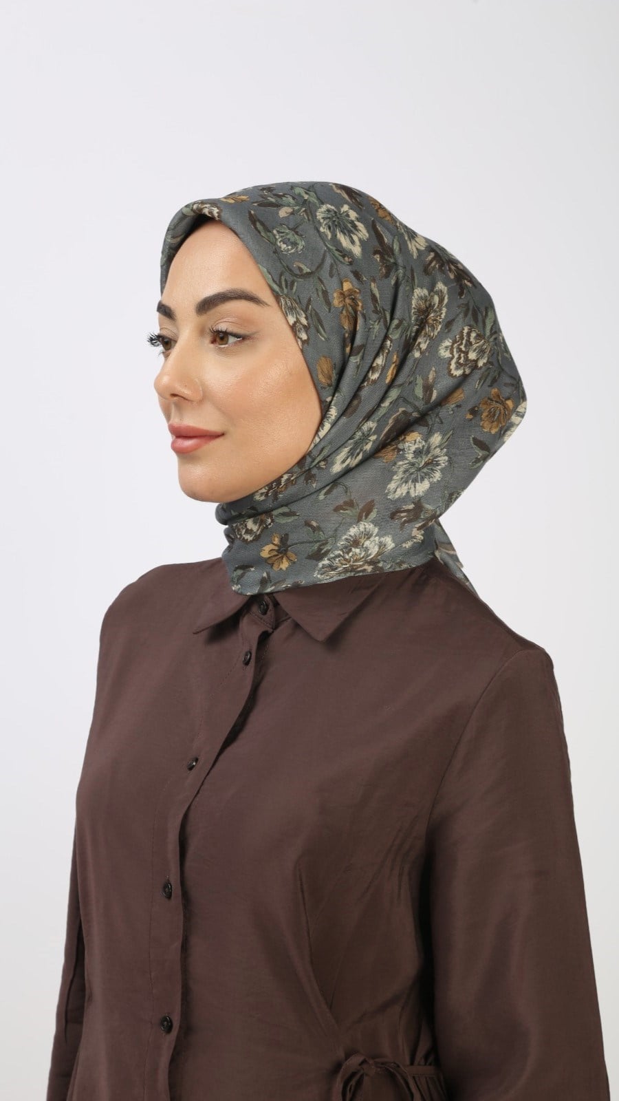 Locella Soft Pamuk Eşarp Gri