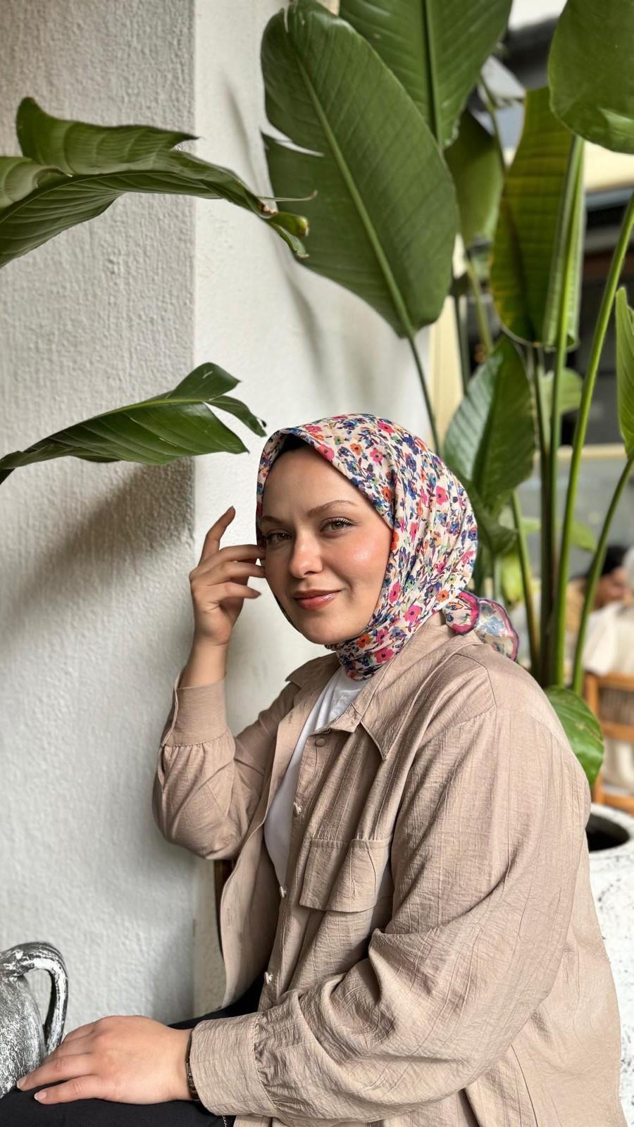 Locella Soft Pamuk Eşarp Fuşya-8