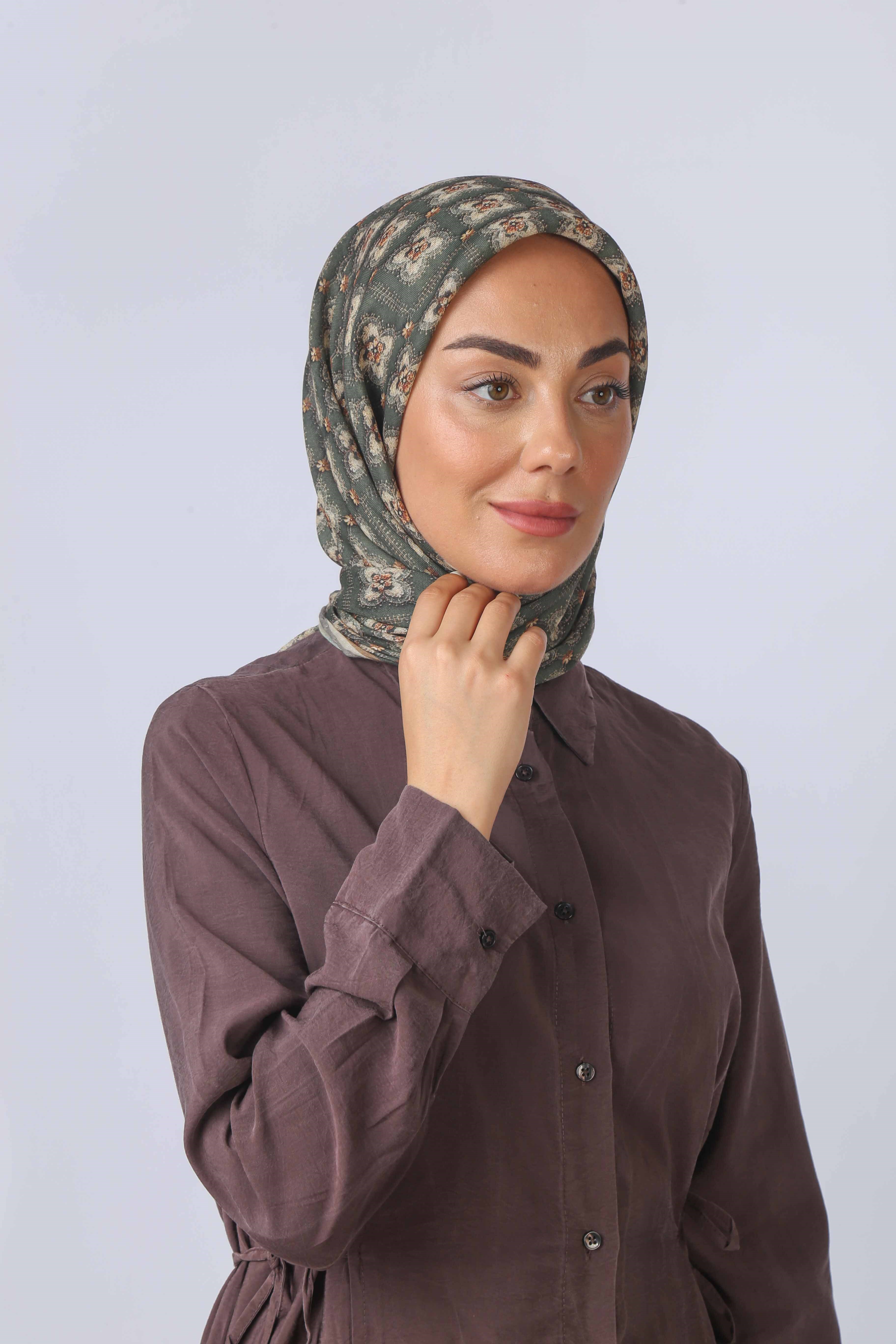 Locella Soft Pamuk Eşarp Yeşil