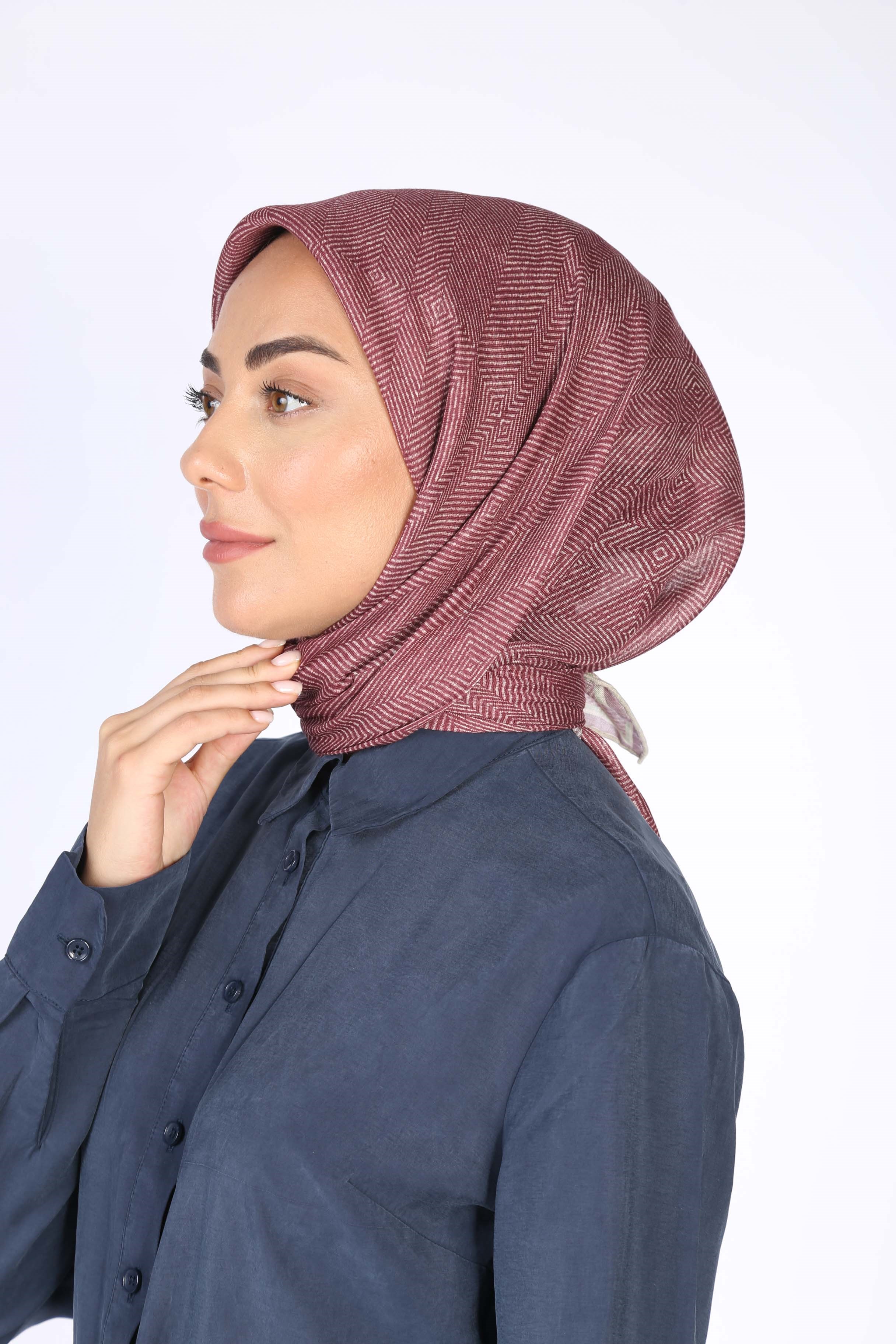 Locella Soft Pamuk Eşarp Bordo