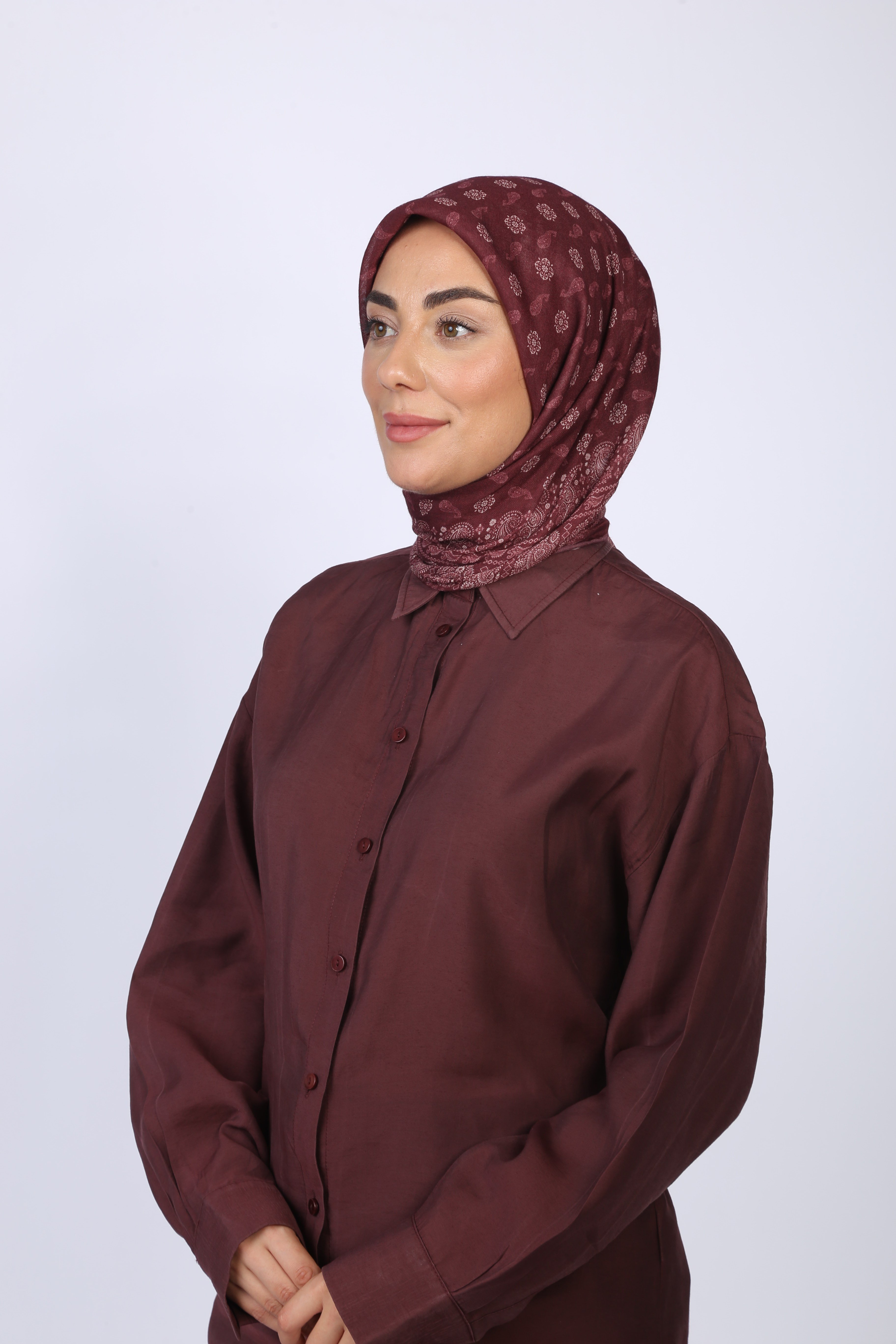 Locella Soft Pamuk Eşarp Mürdüm