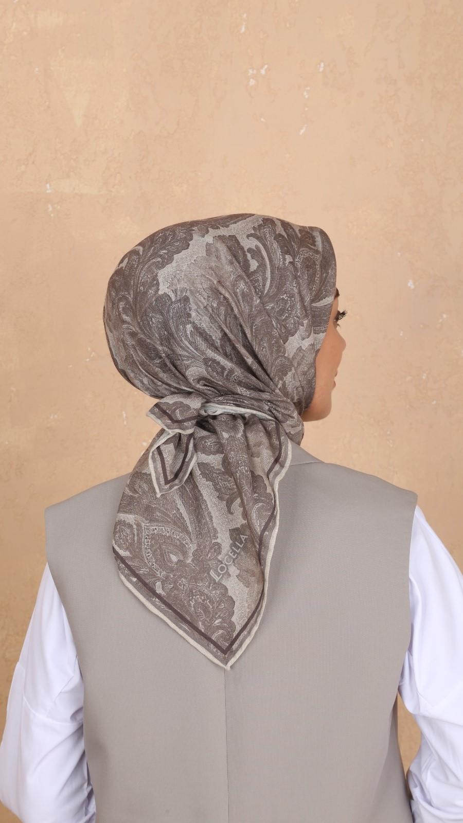 Locella Soft Pamuk Eşarp Vizon-11