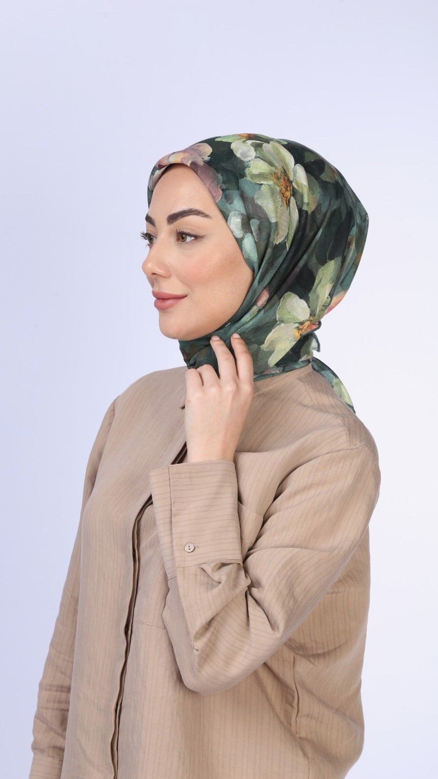 Locella Soft Pamuk Eşarp Yeşil