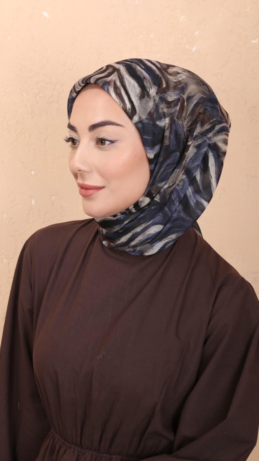 Locella Soft Pamuk Eşarp Lacivert