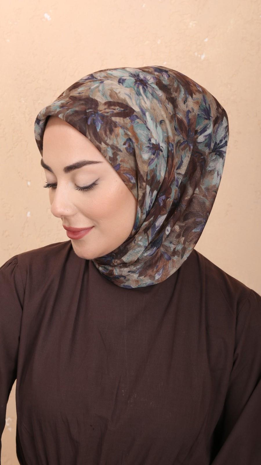 Locella Soft Pamuk Eşarp Kahve