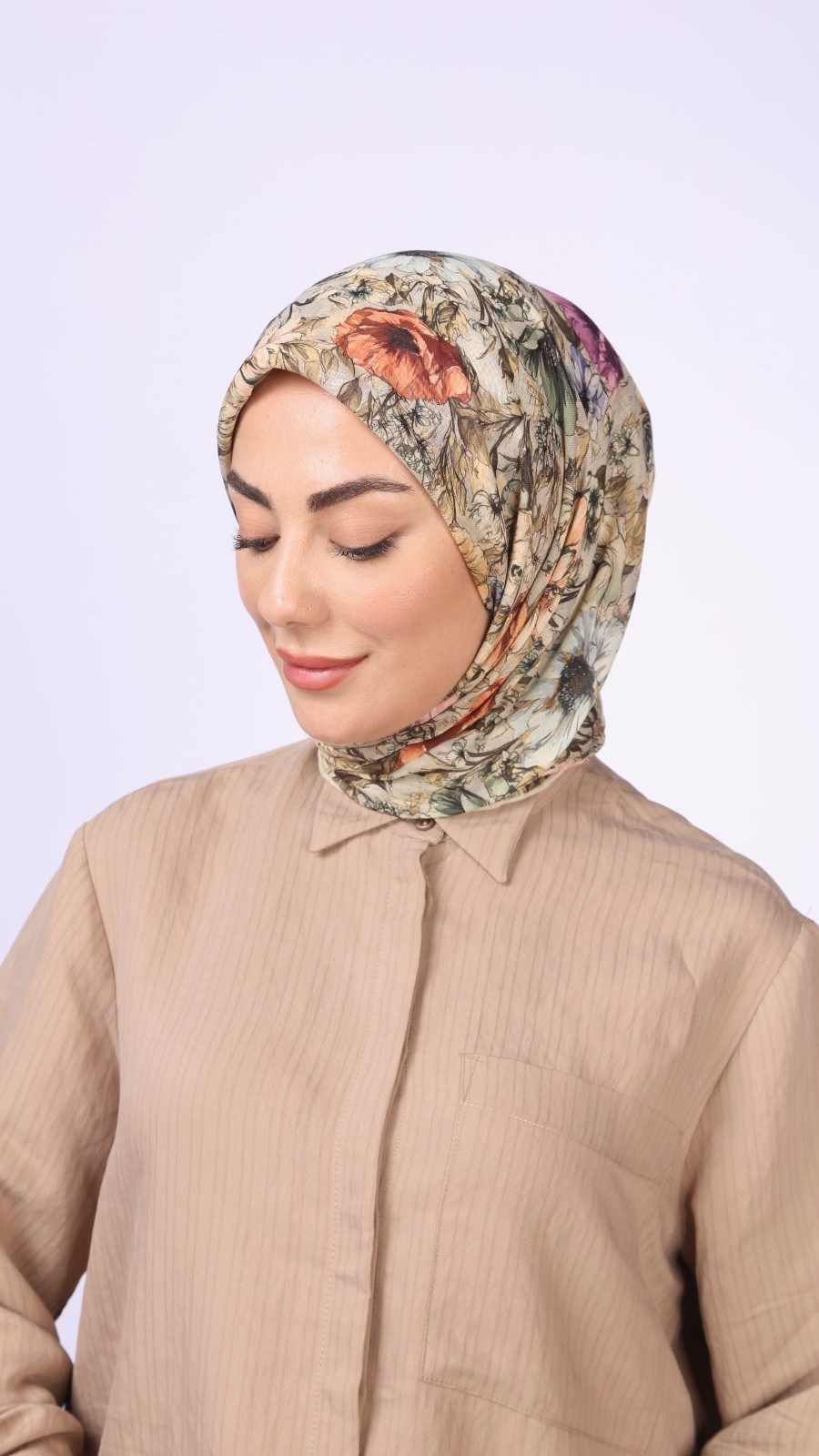 Locella Soft Pamuk Eşarp Kum Beji