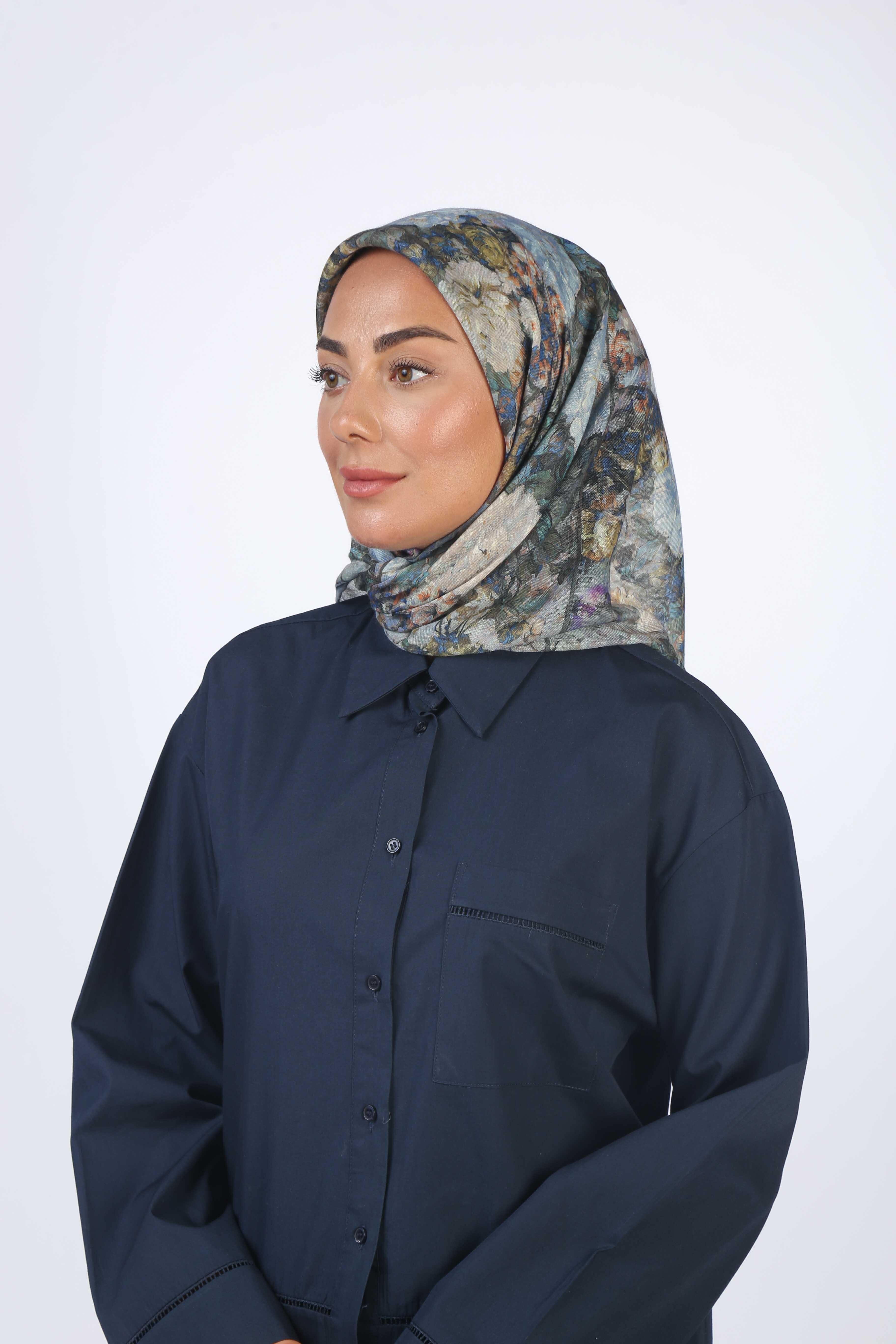 Locella Soft Pamuk Eşarp Turkuaz