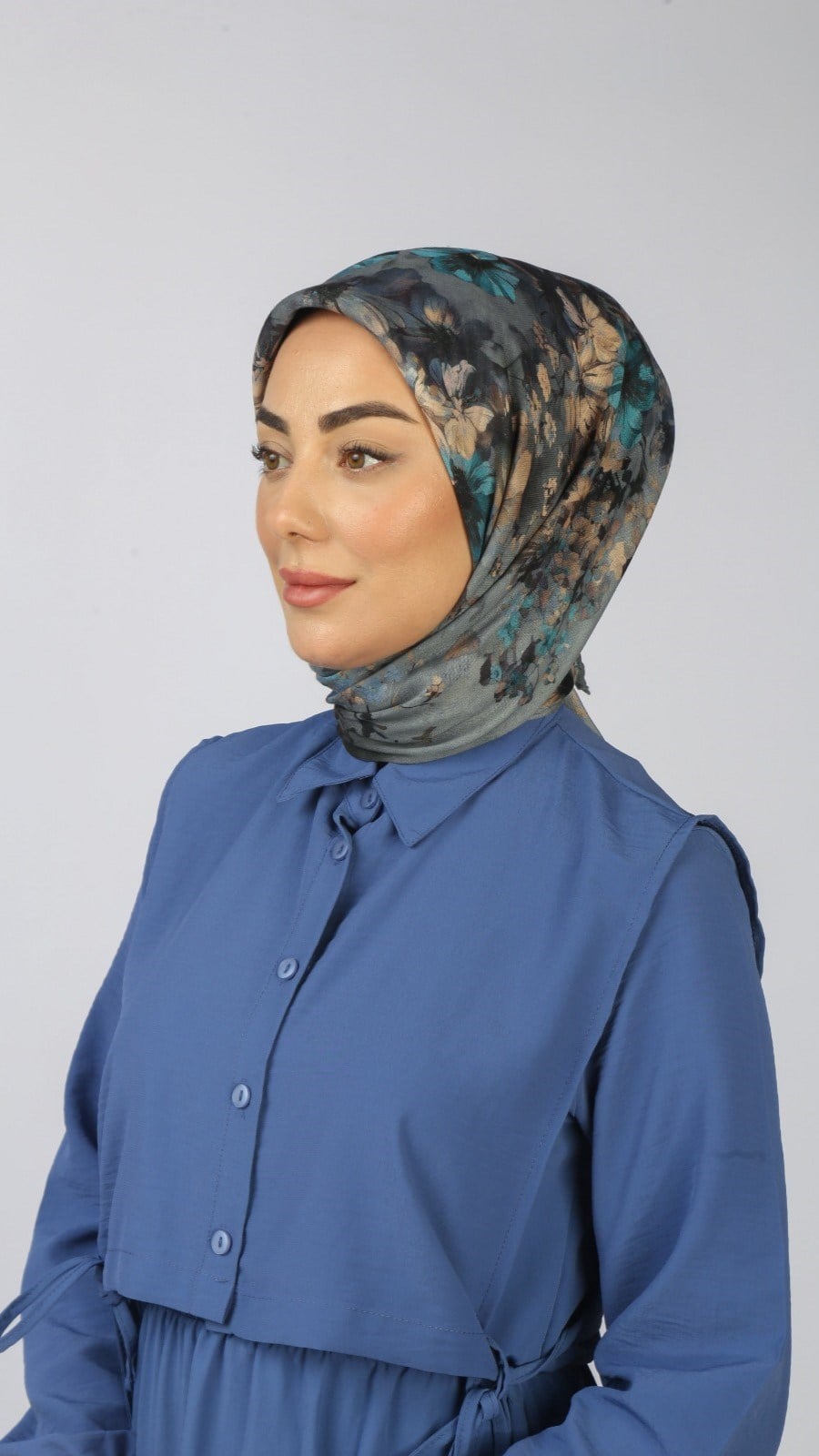 Locella Soft Pamuk Eşarp Gri