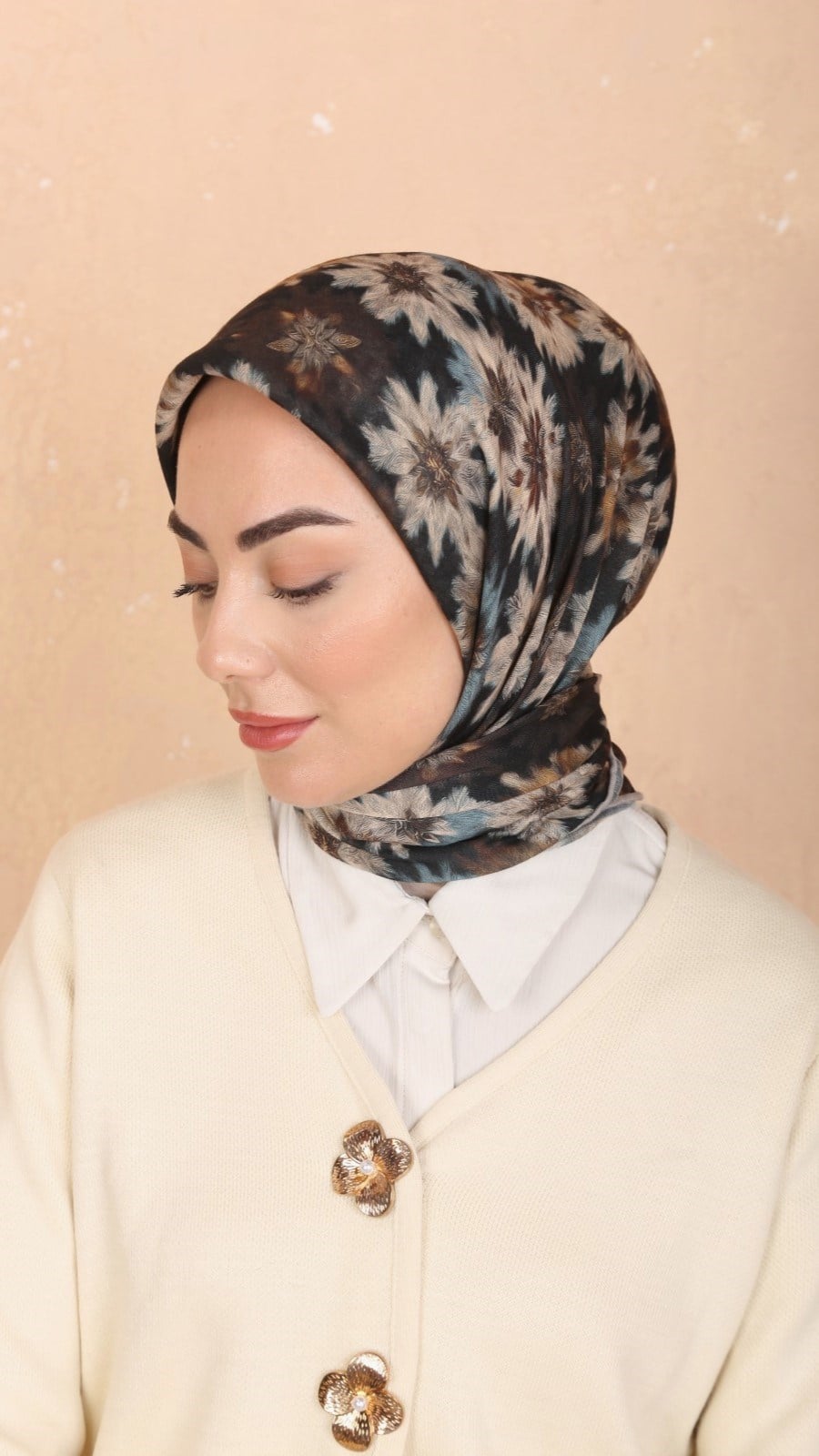 Locella Soft Pamuk Eşarp Siyah