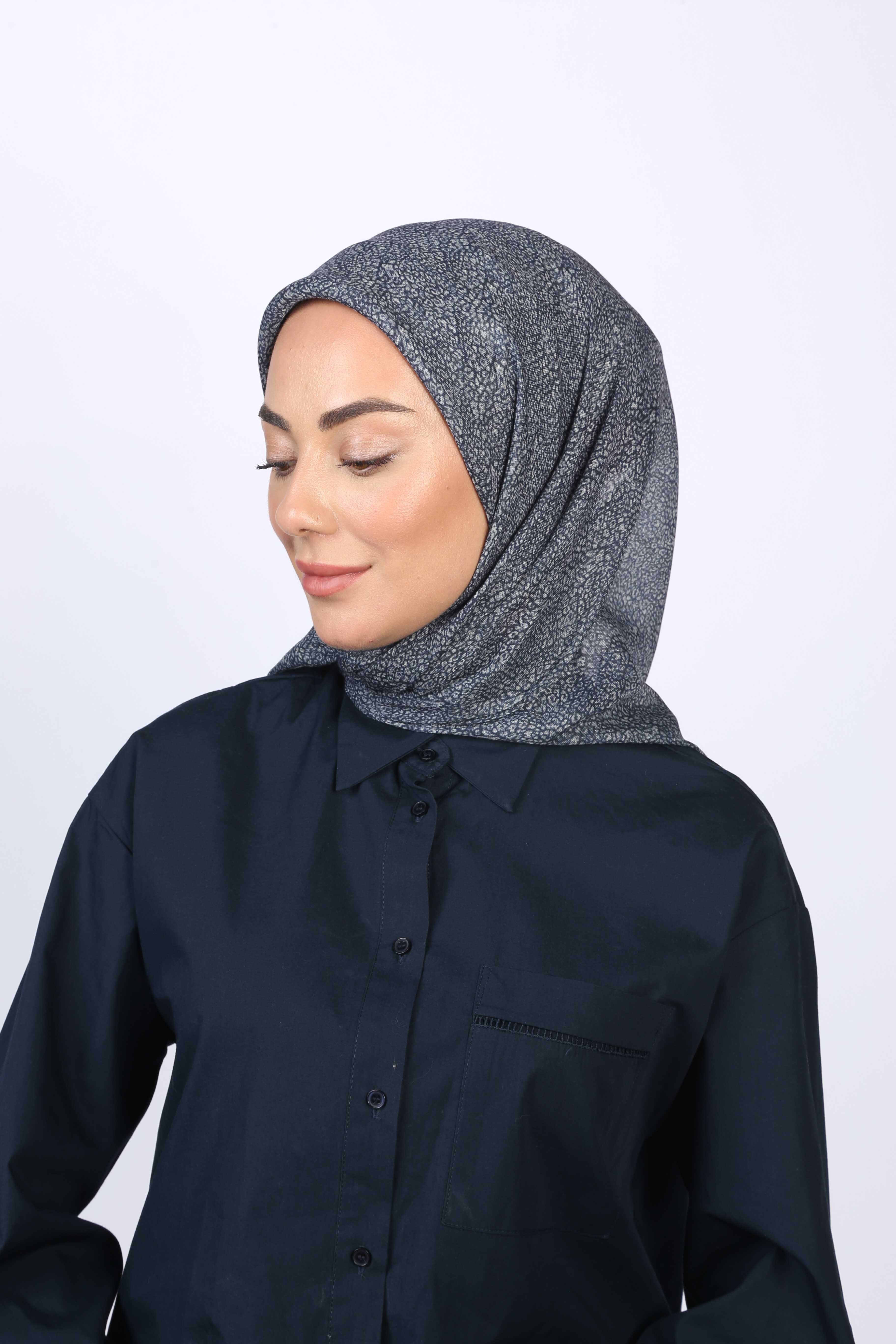 Locella Soft Pamuk Eşarp Lacivert