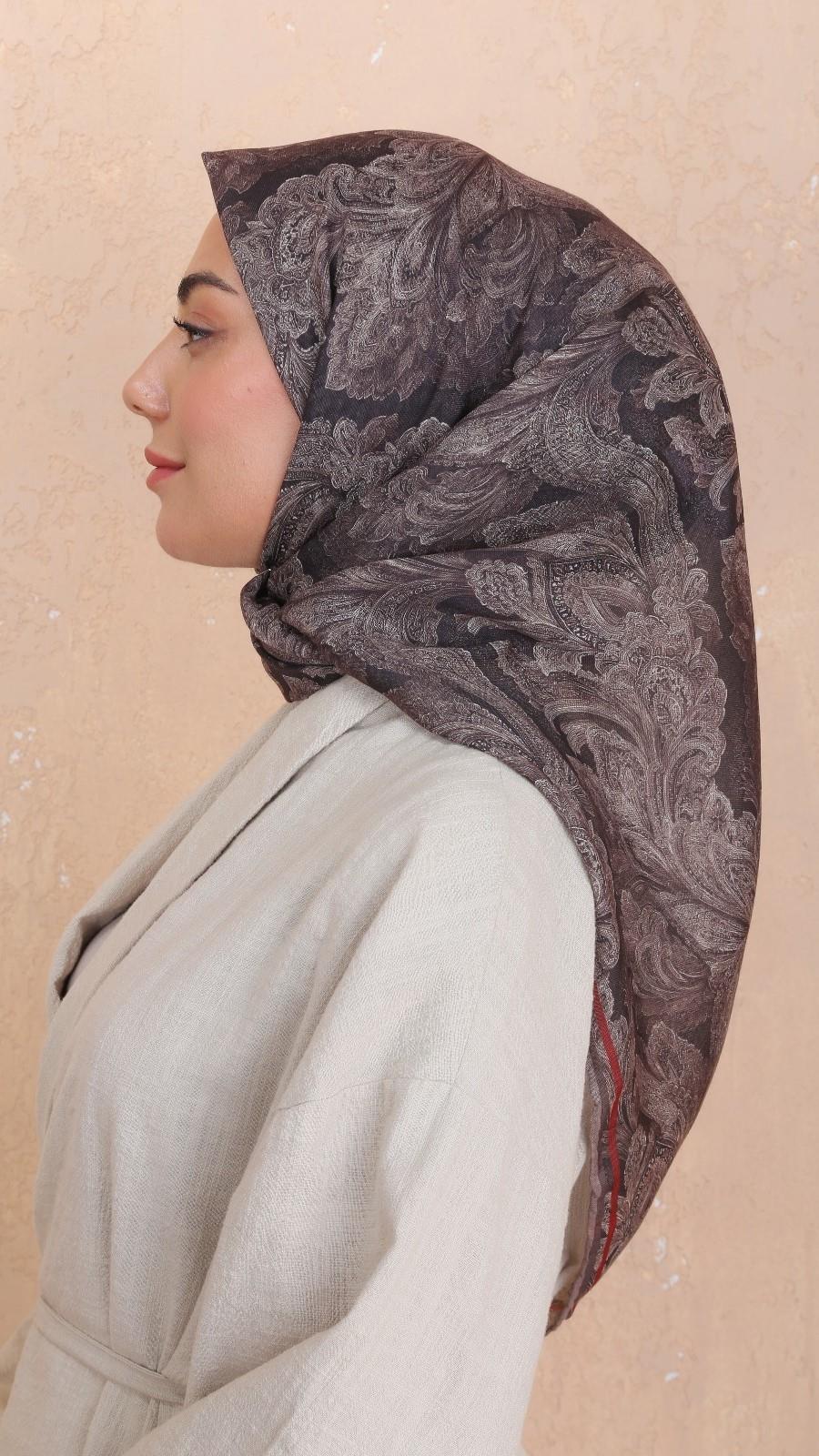 Locella Soft Pamuk Eşarp Kahve-8