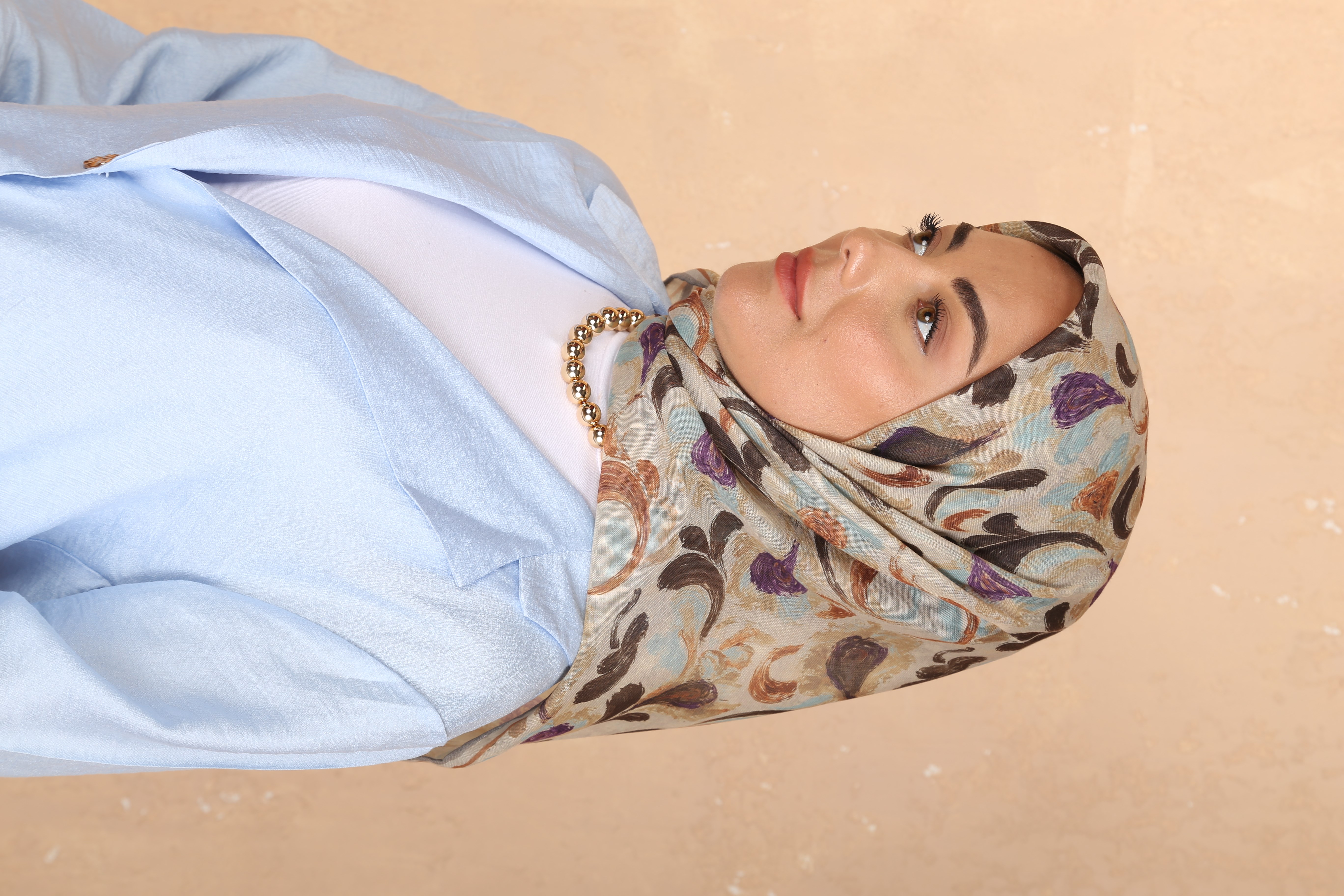 Locella Soft Pamuk Eşarp Krem