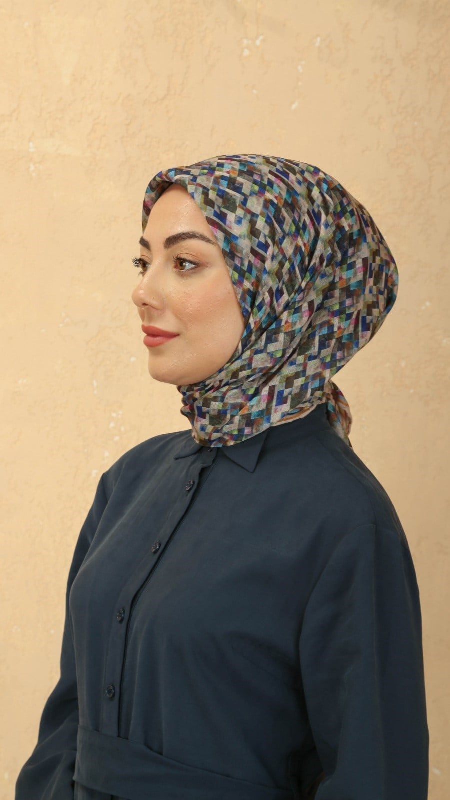 Locella Soft Pamuk Eşarp Saks
