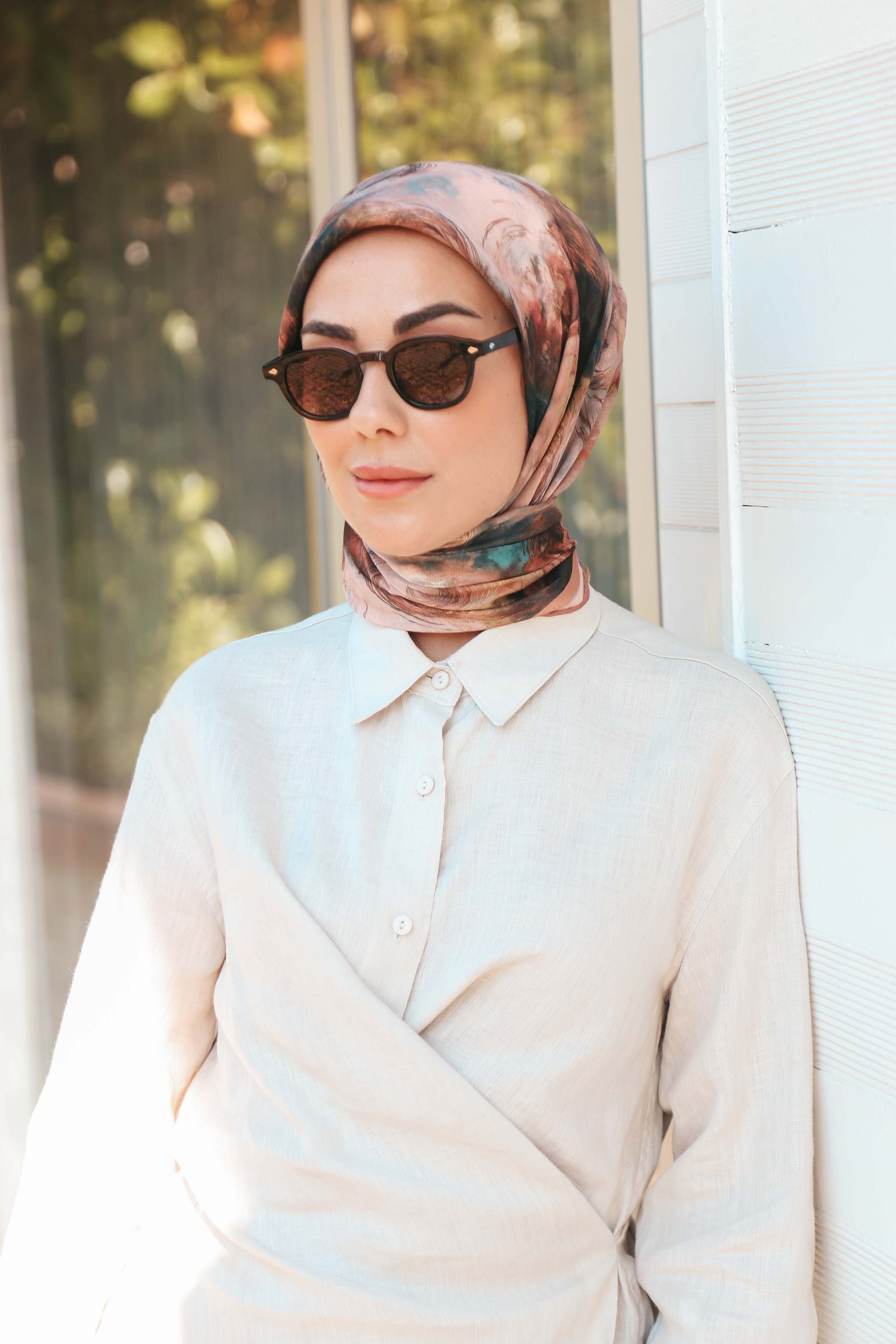 Locella Soft Pamuk Eşarp Pudra Pembe