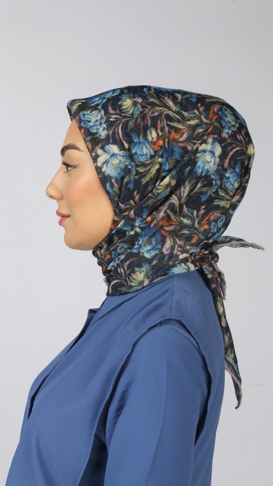 Locella Soft Pamuk Eşarp Lacivert