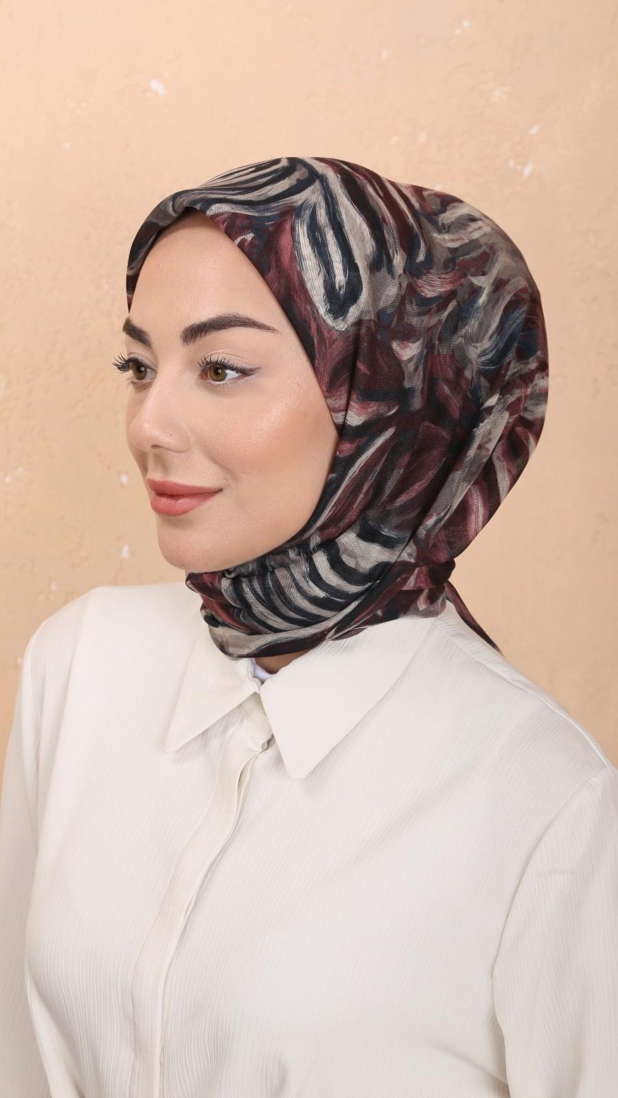 Locella Soft Pamuk Eşarp Bordo