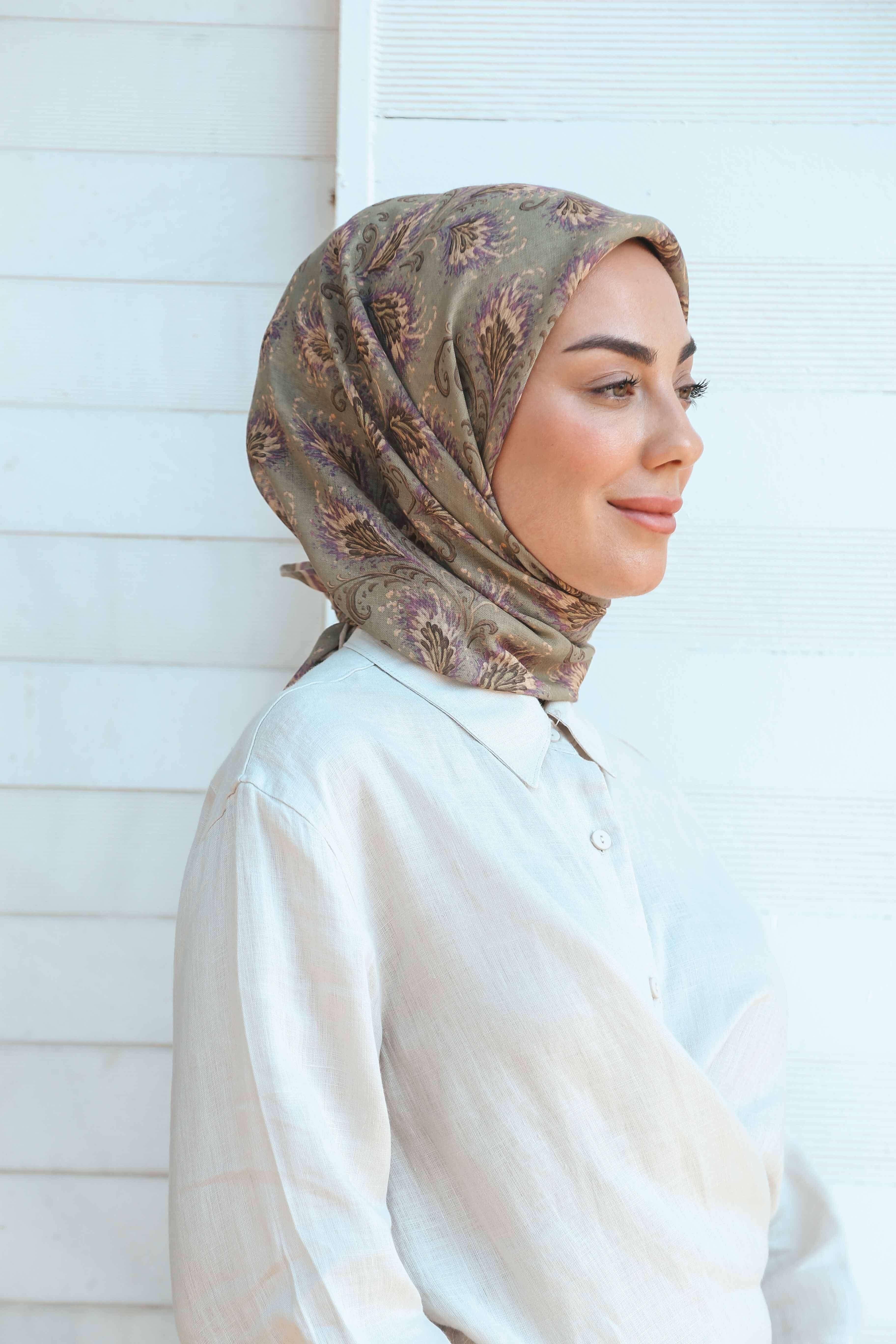 Locella Soft Pamuk Eşarp Yeşil