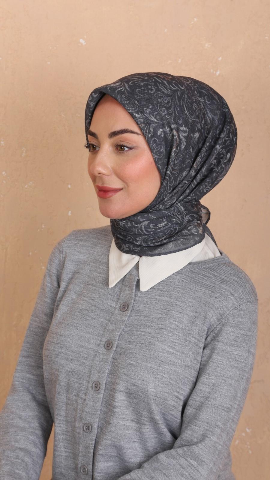 Locella Soft Pamuk Eşarp Gri