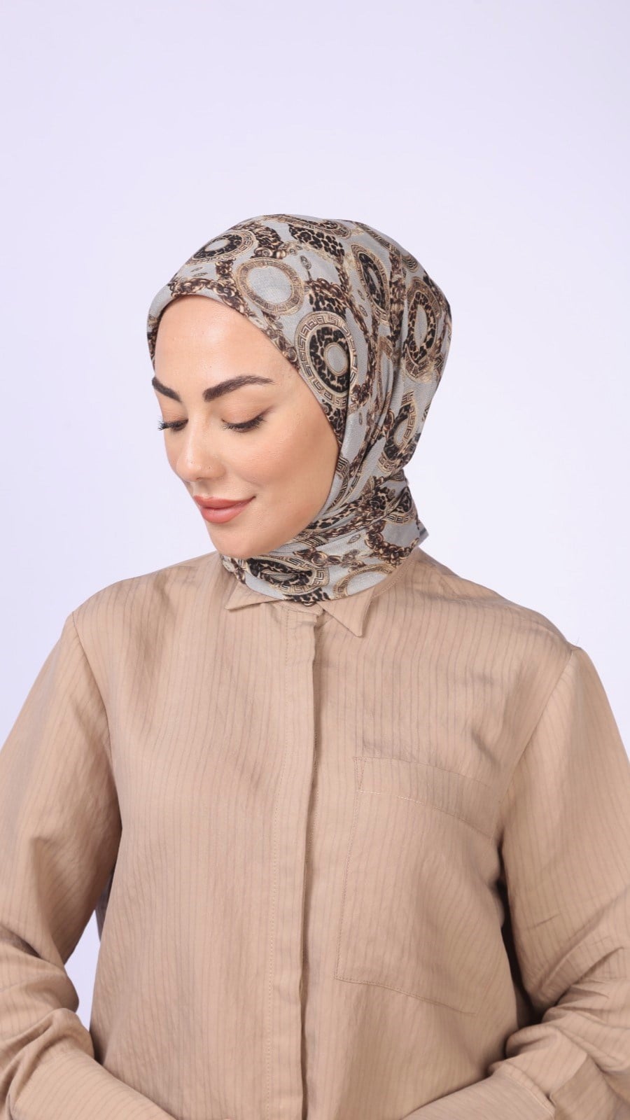 Locella Soft Pamuk Eşarp Taş