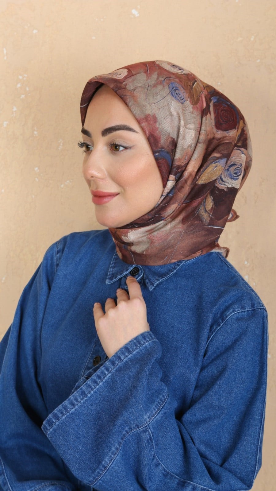 Locella Soft Pamuk Eşarp Taba