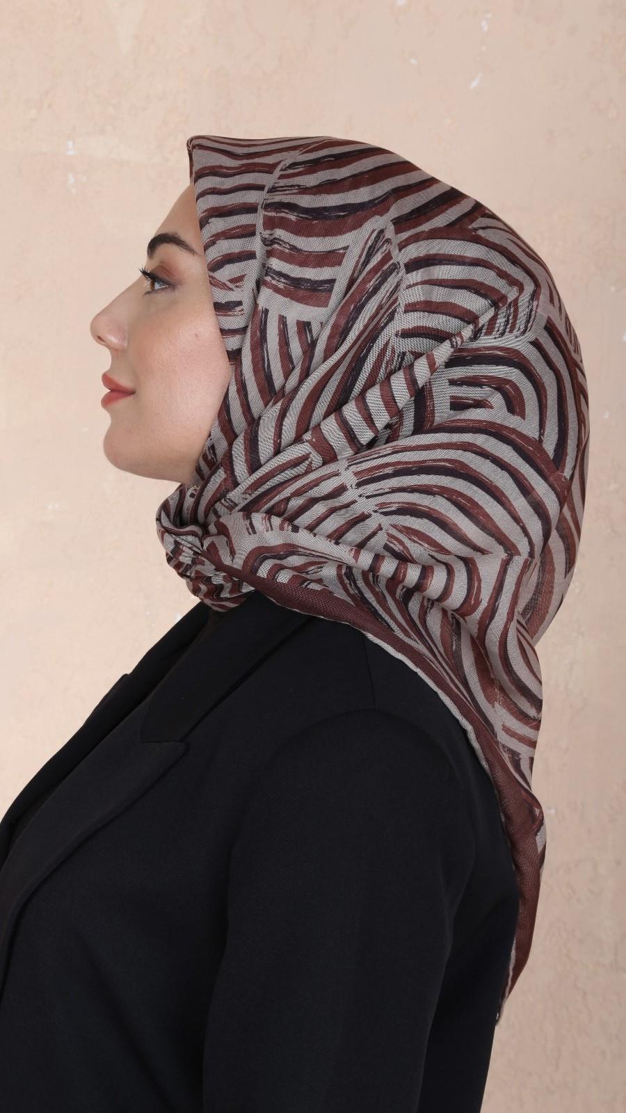 Locella Soft Pamuk Eşarp Kiremit-7