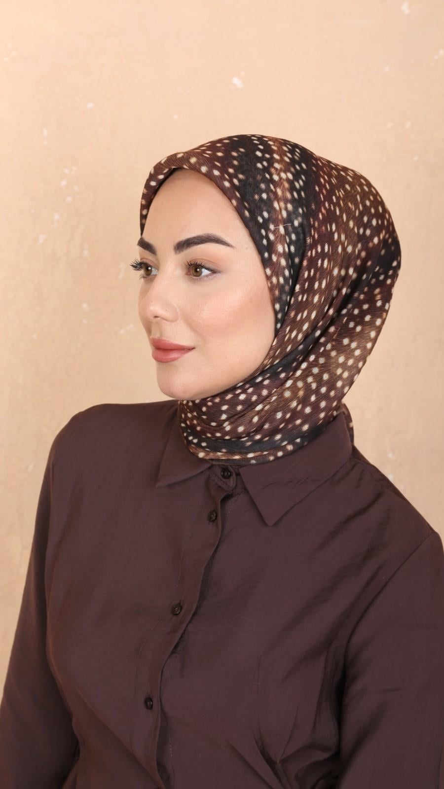 Locella Soft Pamuk Eşarp Ceylan Desen