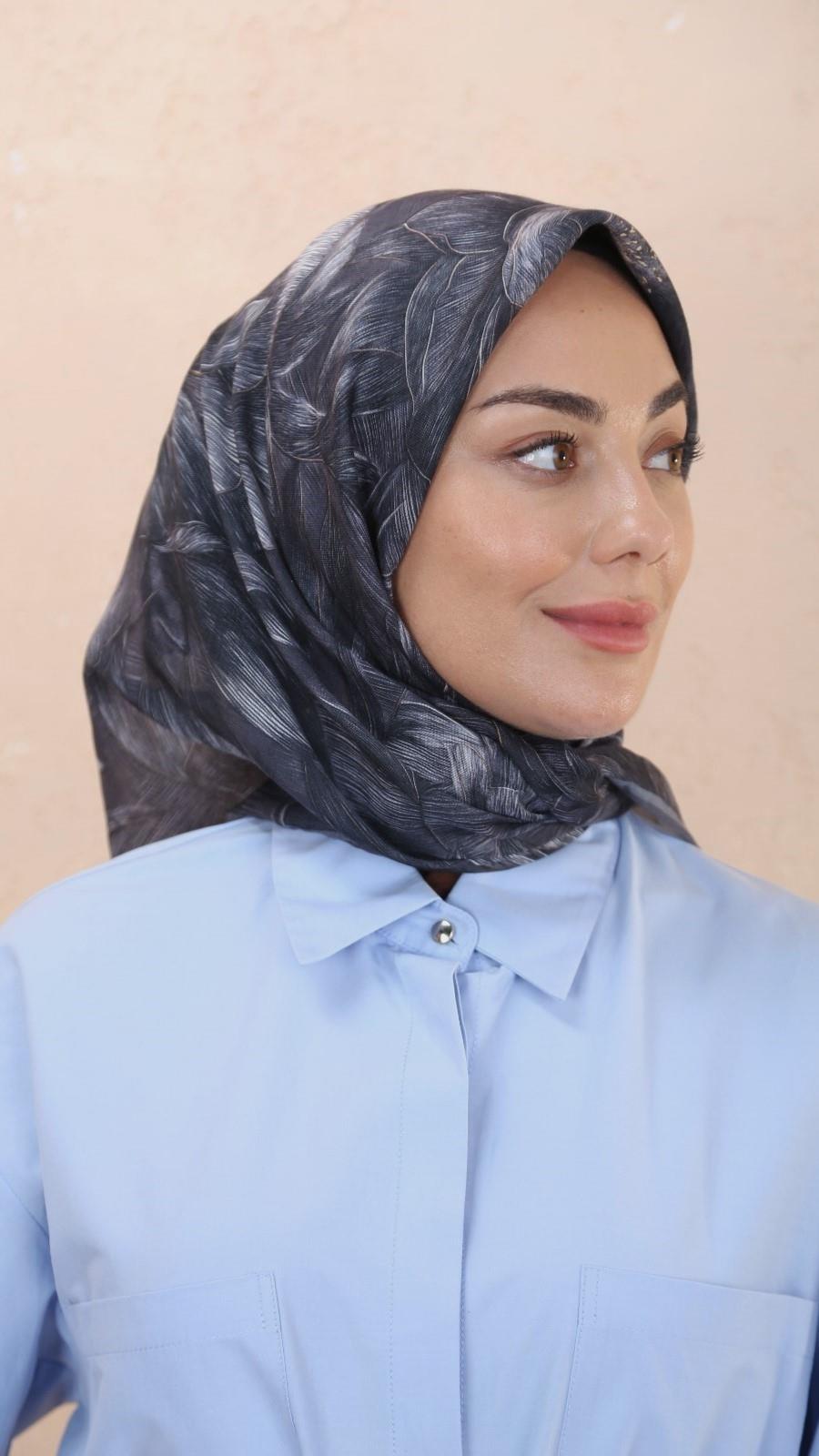 Locella Soft Pamuk Eşarp Antrasit-2
