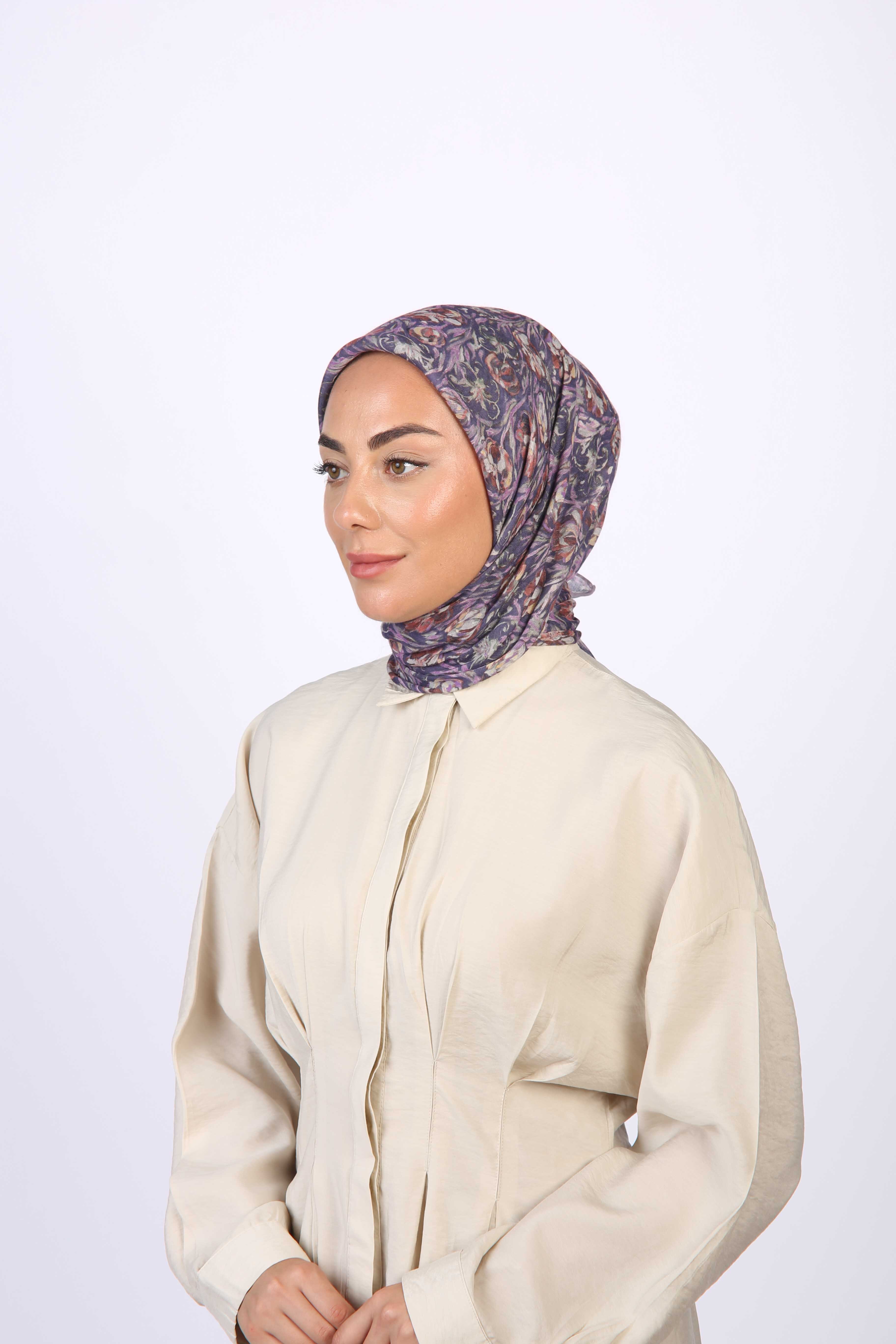 Locella Soft Pamuk Eşarp Mor