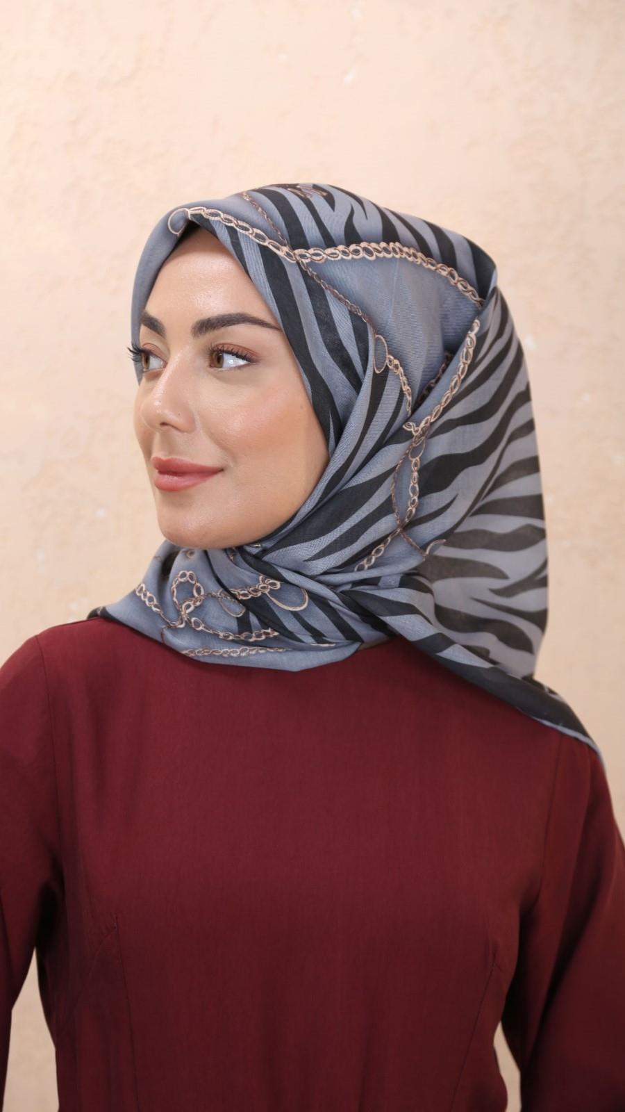 Locella Soft Pamuk Eşarp Gri-1