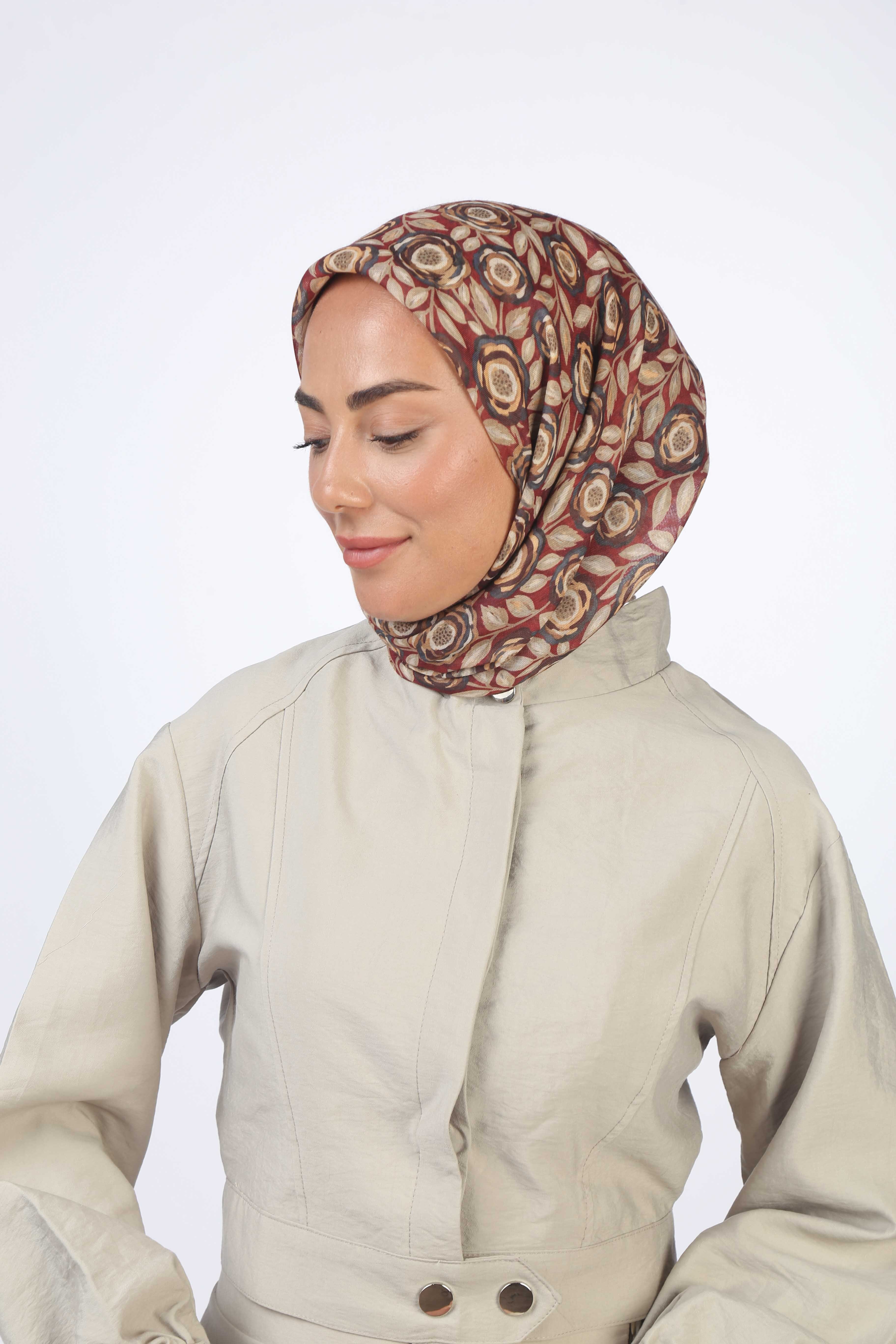 Locella Soft Pamuk Eşarp Bordo