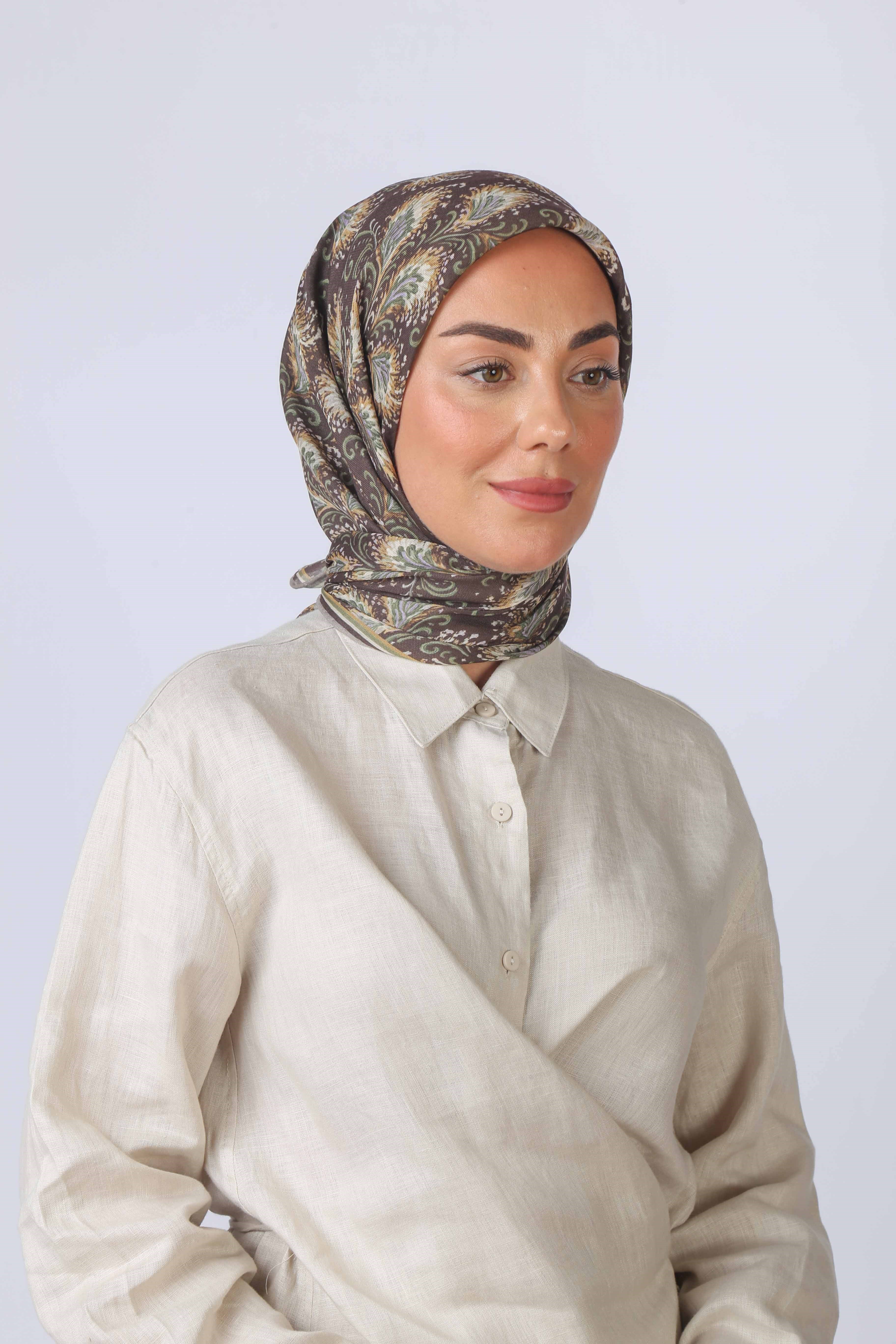 Locella Soft Pamuk Eşarp Kahve