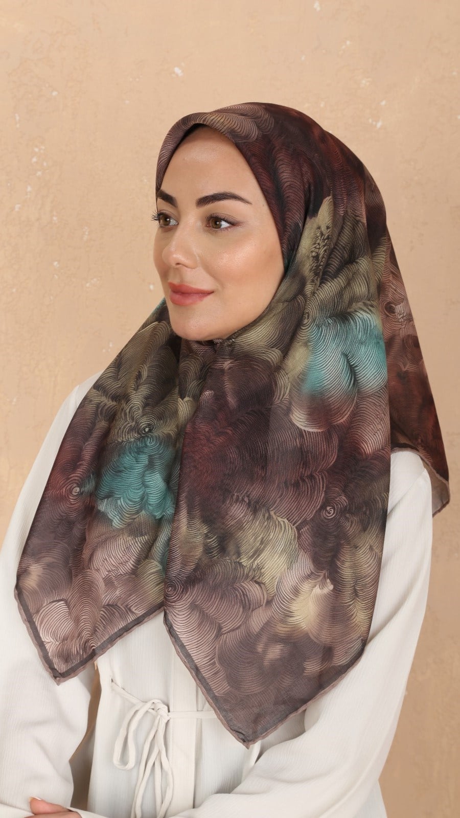 Locella Soft Pamuk Eşarp Kahve