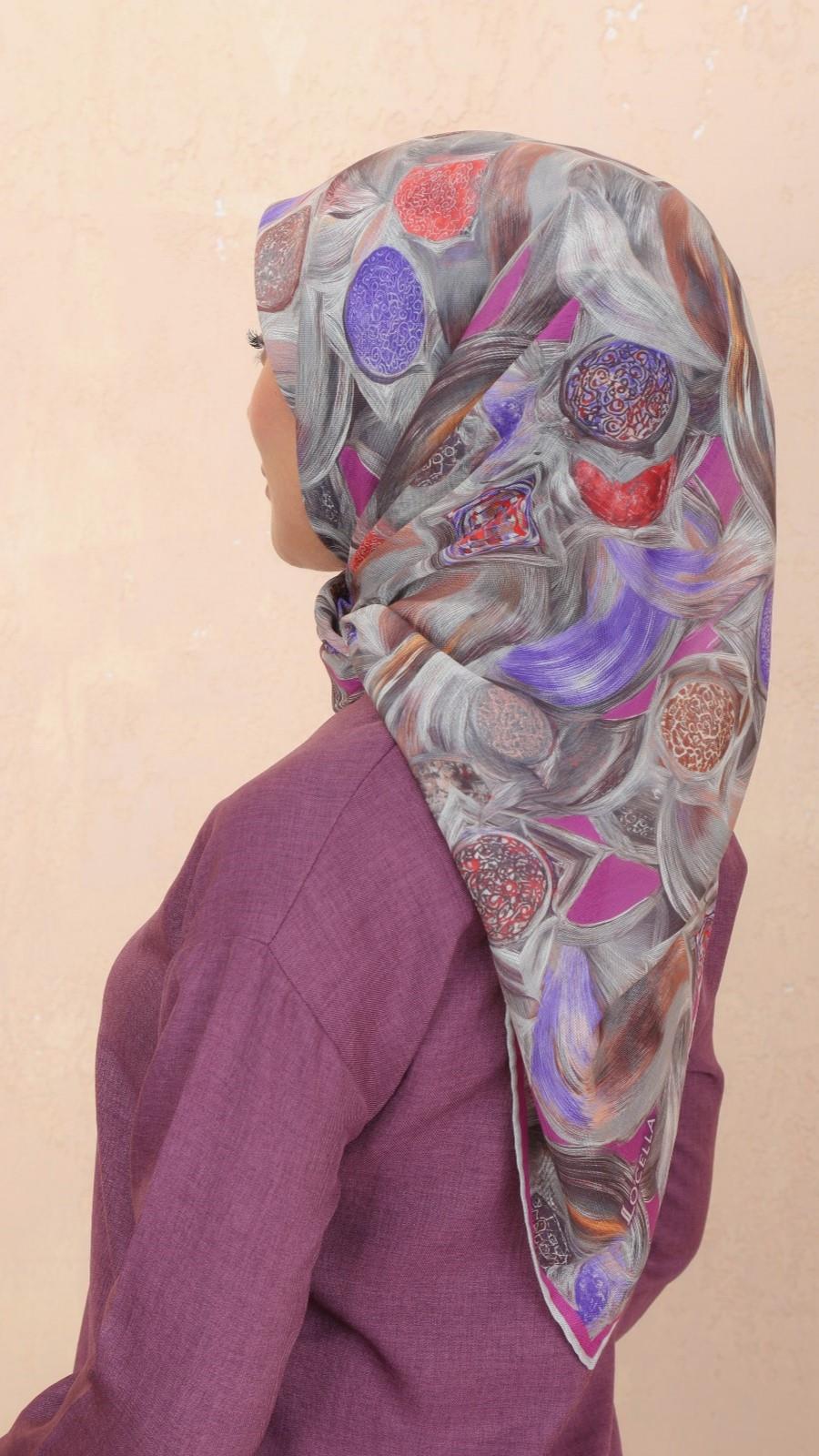 Locella Soft Pamuk Eşarp Fuşya-5