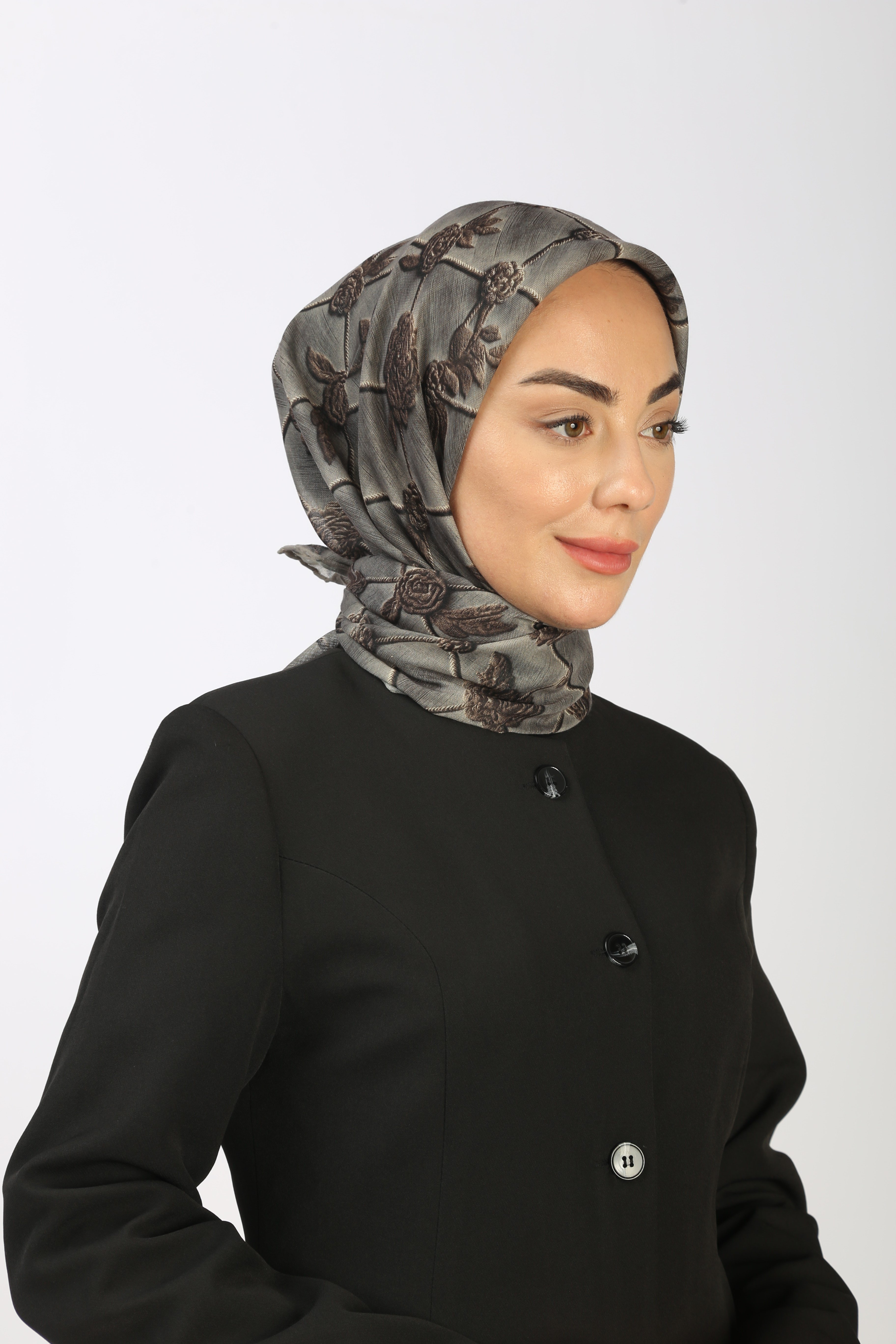 Locella Soft Pamuk Eşarp Gri