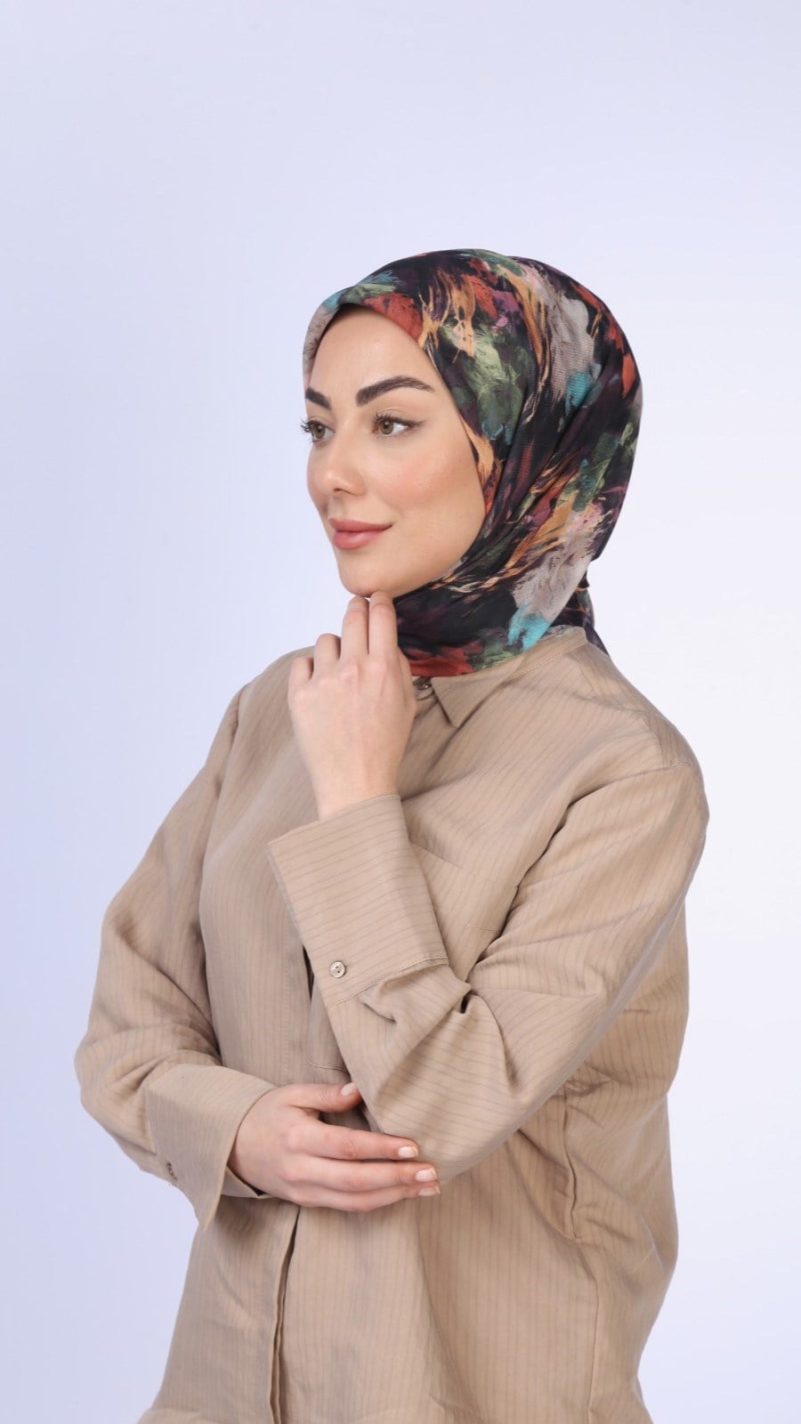Locella Soft Pamuk Eşarp Siyah