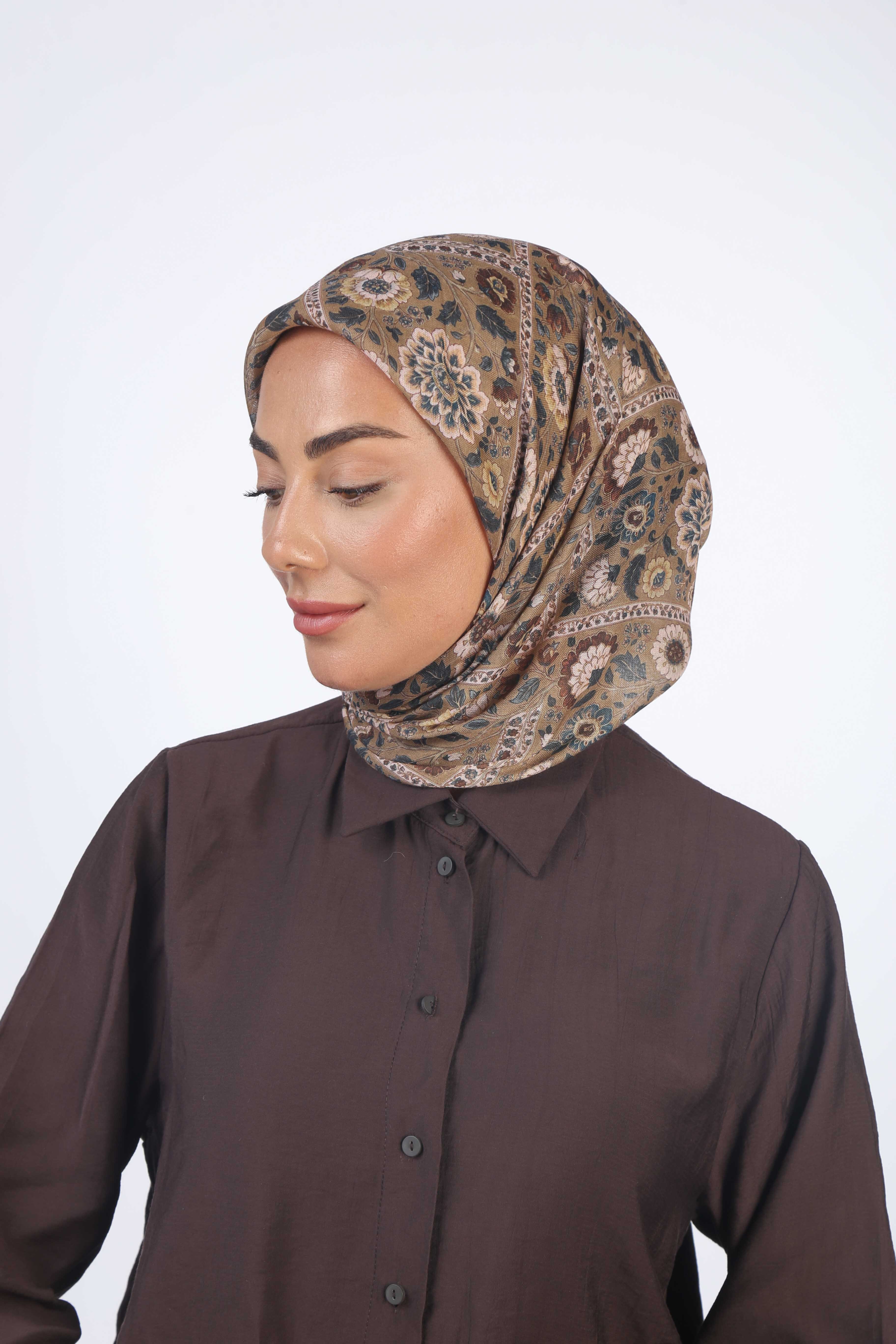 Locella Soft Pamuk Eşarp Zeytin Yeşili