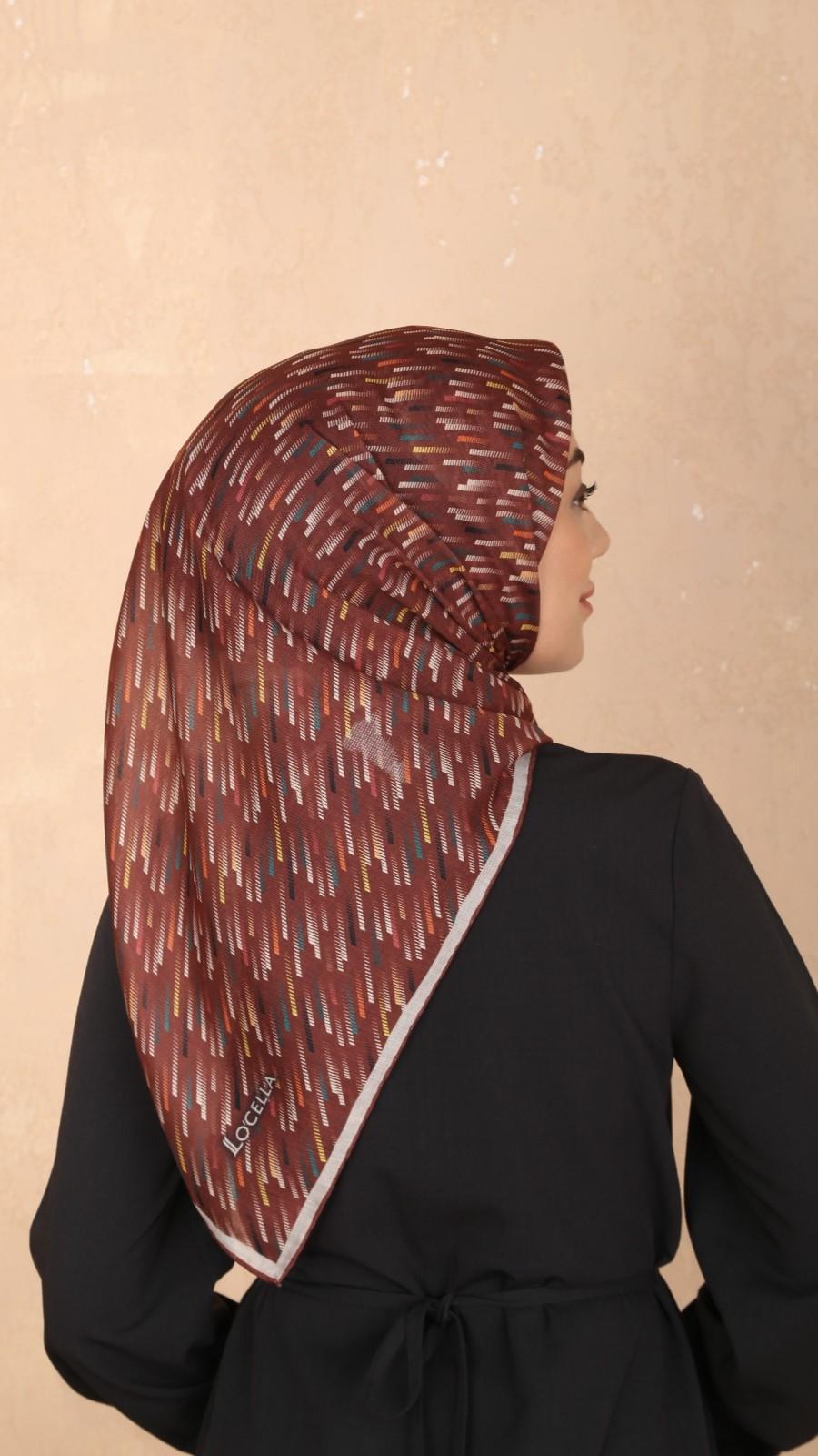 Locella Soft Pamuk Eşarp Kiremit-9