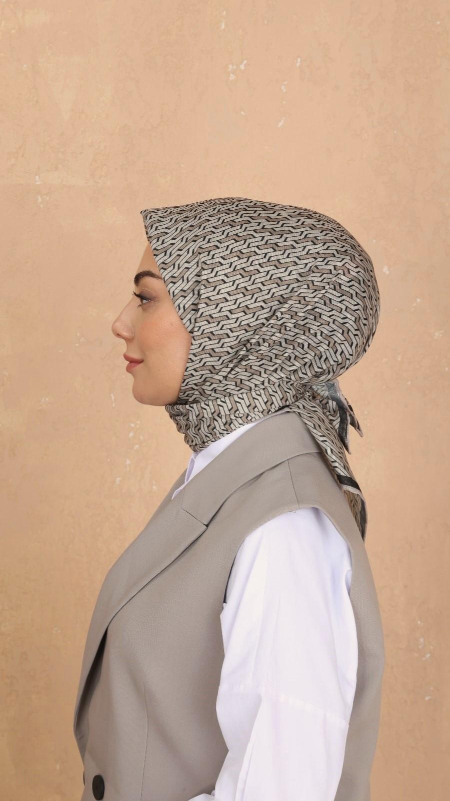 Locella Soft Pamuk Eşarp Bej-5