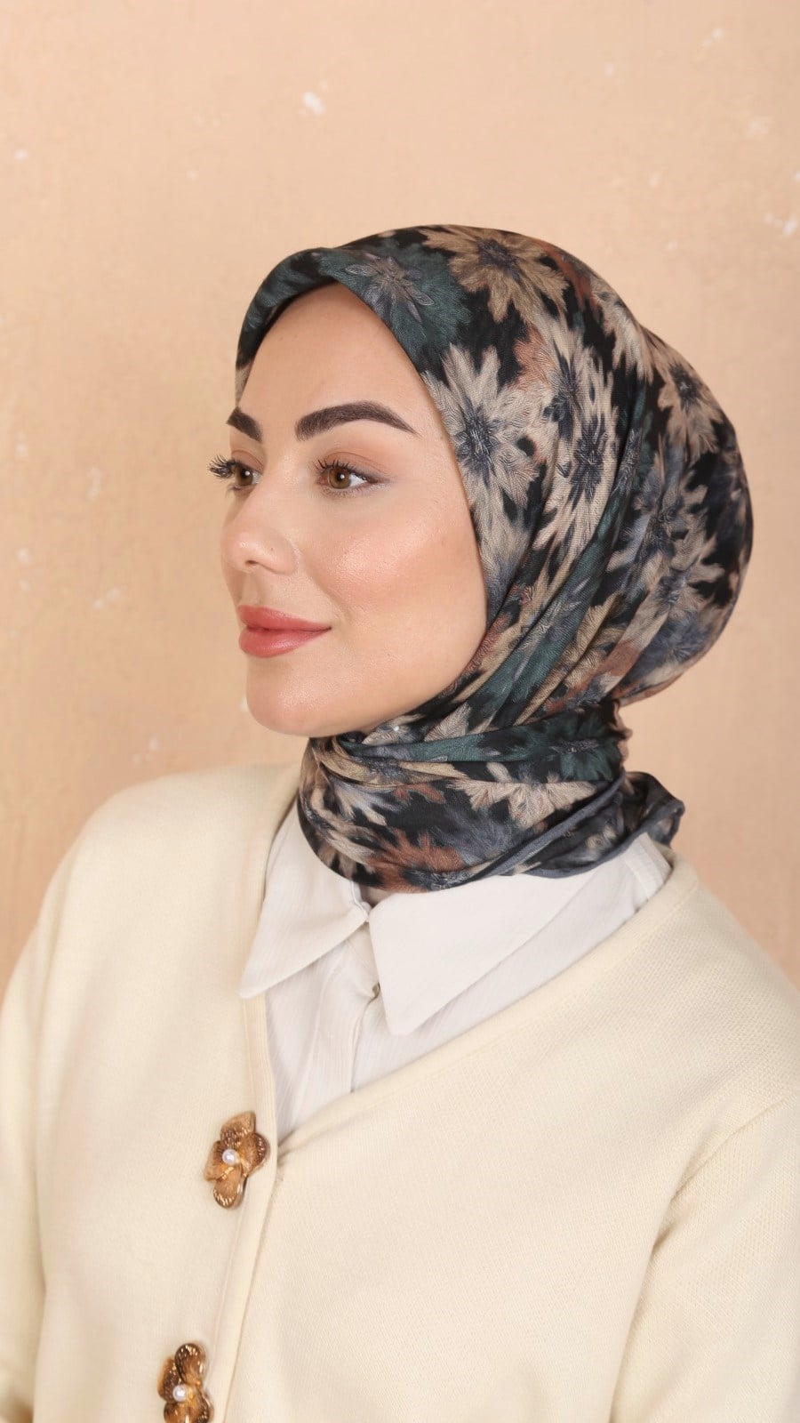 Locella Soft Pamuk Eşarp Siyah