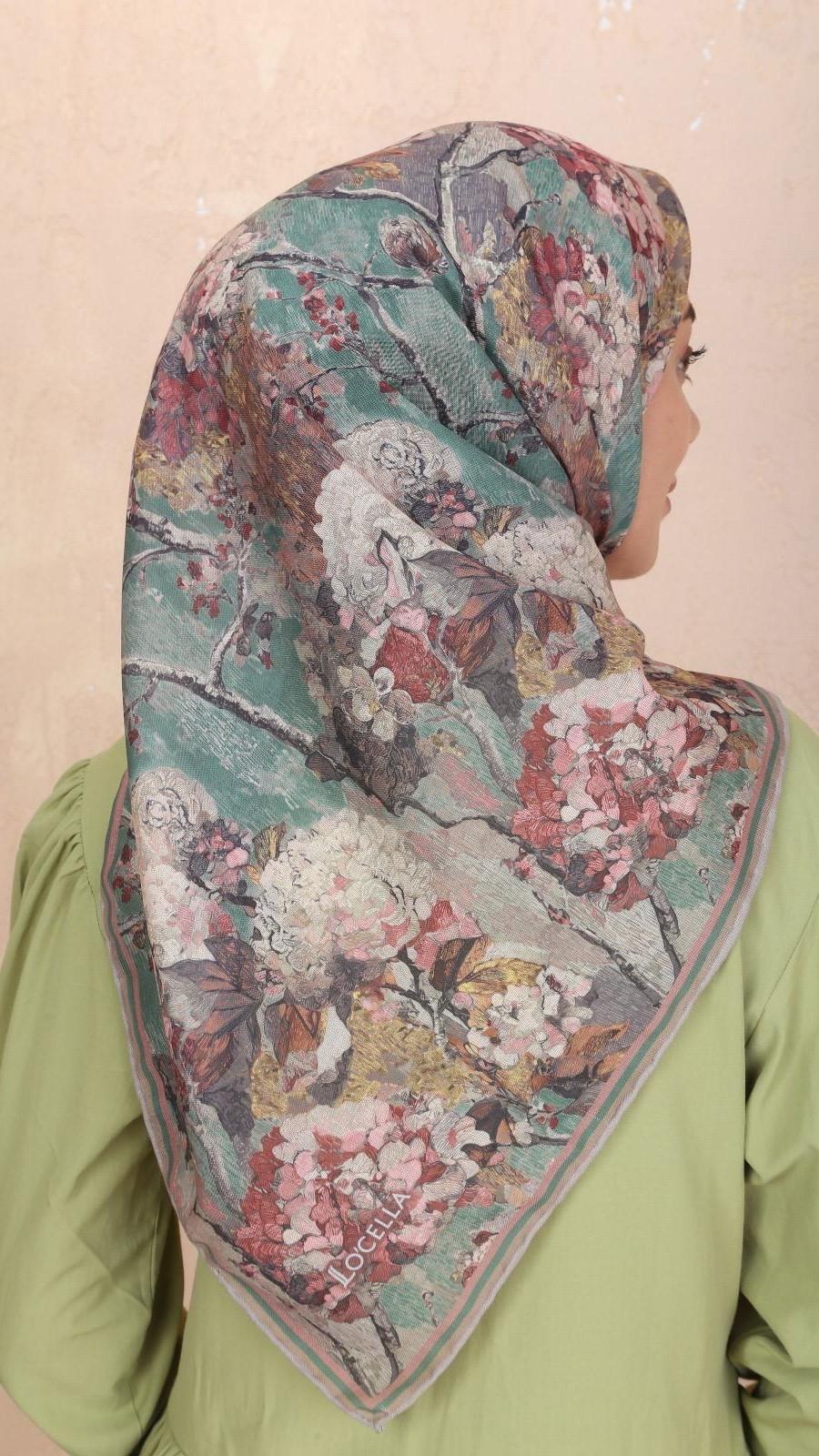 Locella Soft Pamuk Eşarp Yeşil-4