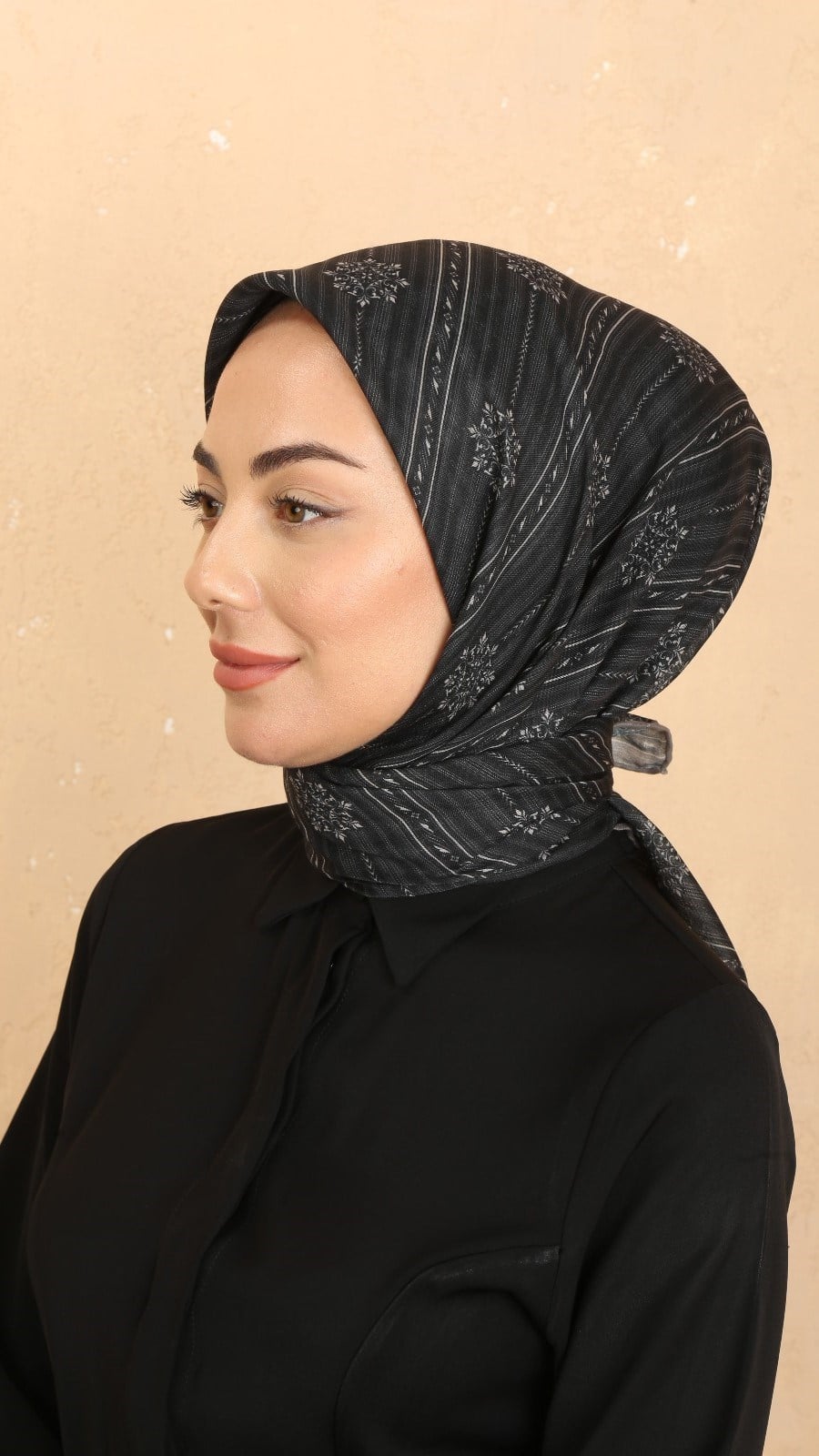 Locella Soft Pamuk Eşarp Siyah