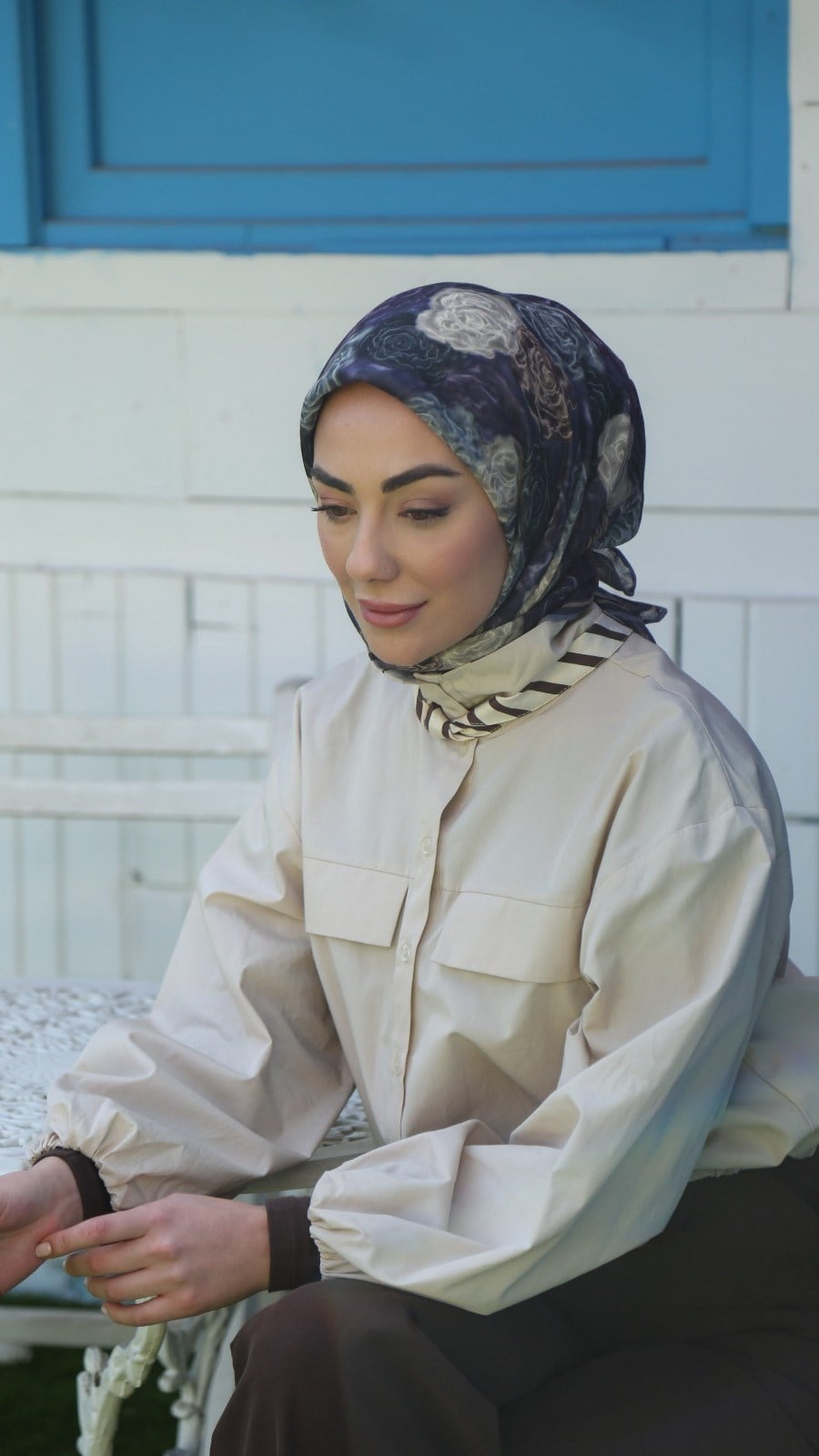 Locella Soft Pamuk Eşarp Mor