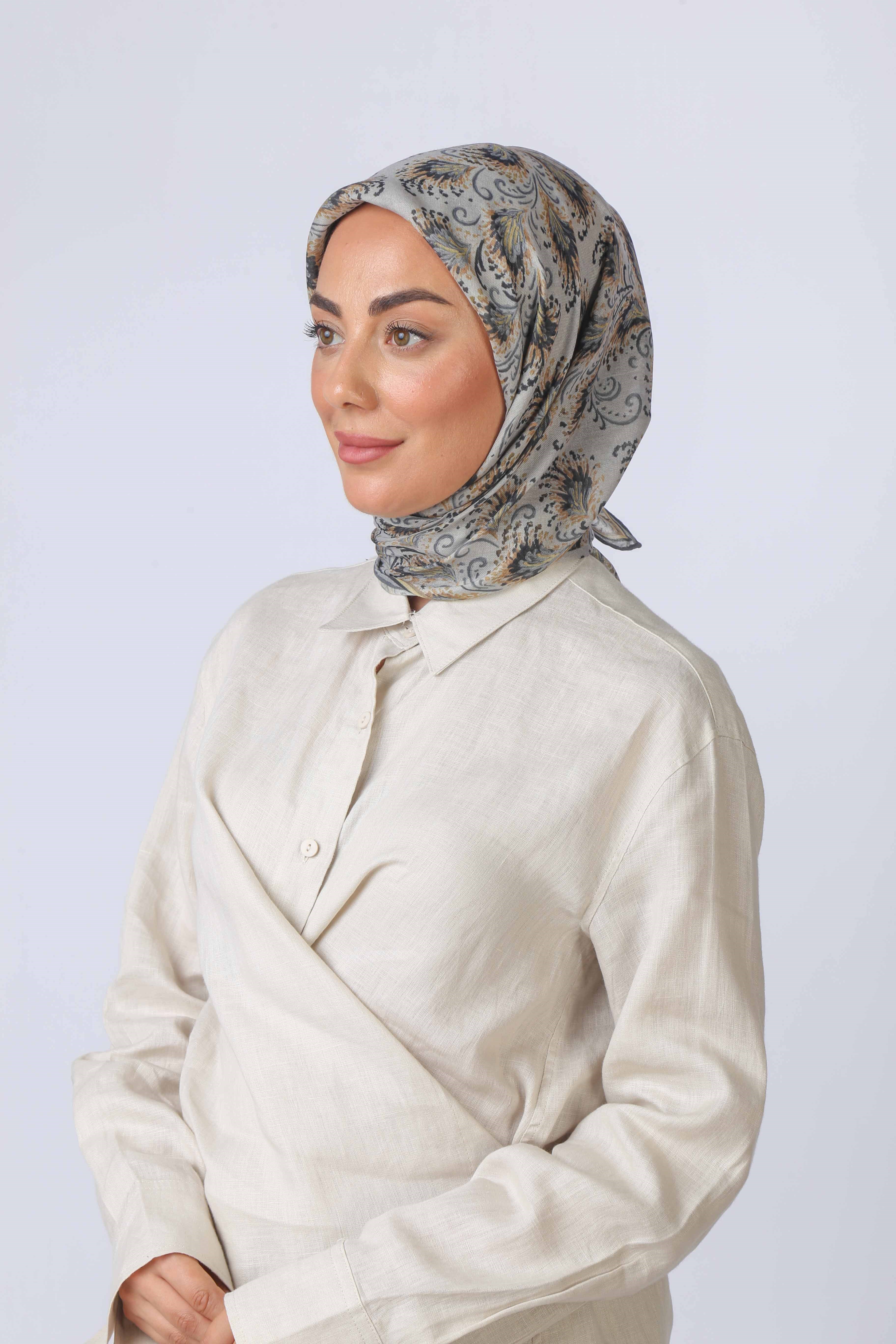 Locella Soft Pamuk Eşarp Gri