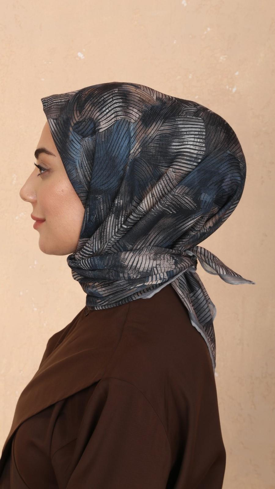 Locella Soft Pamuk Eşarp Gri-8