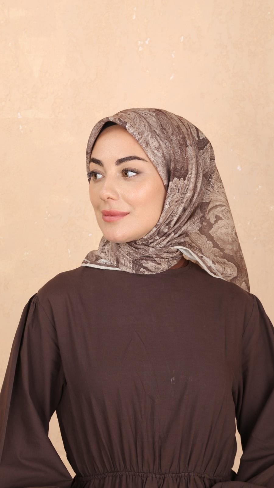 Locella Soft Pamuk Eşarp Sütlü Kahve-16