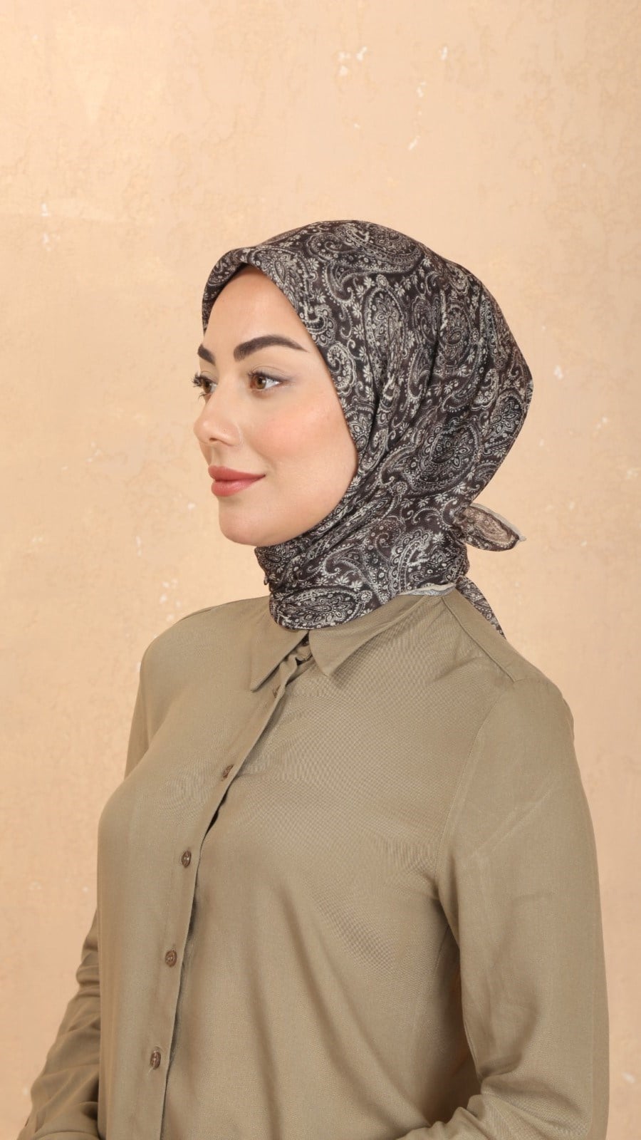 Locella Soft Pamuk Eşarp Kahve