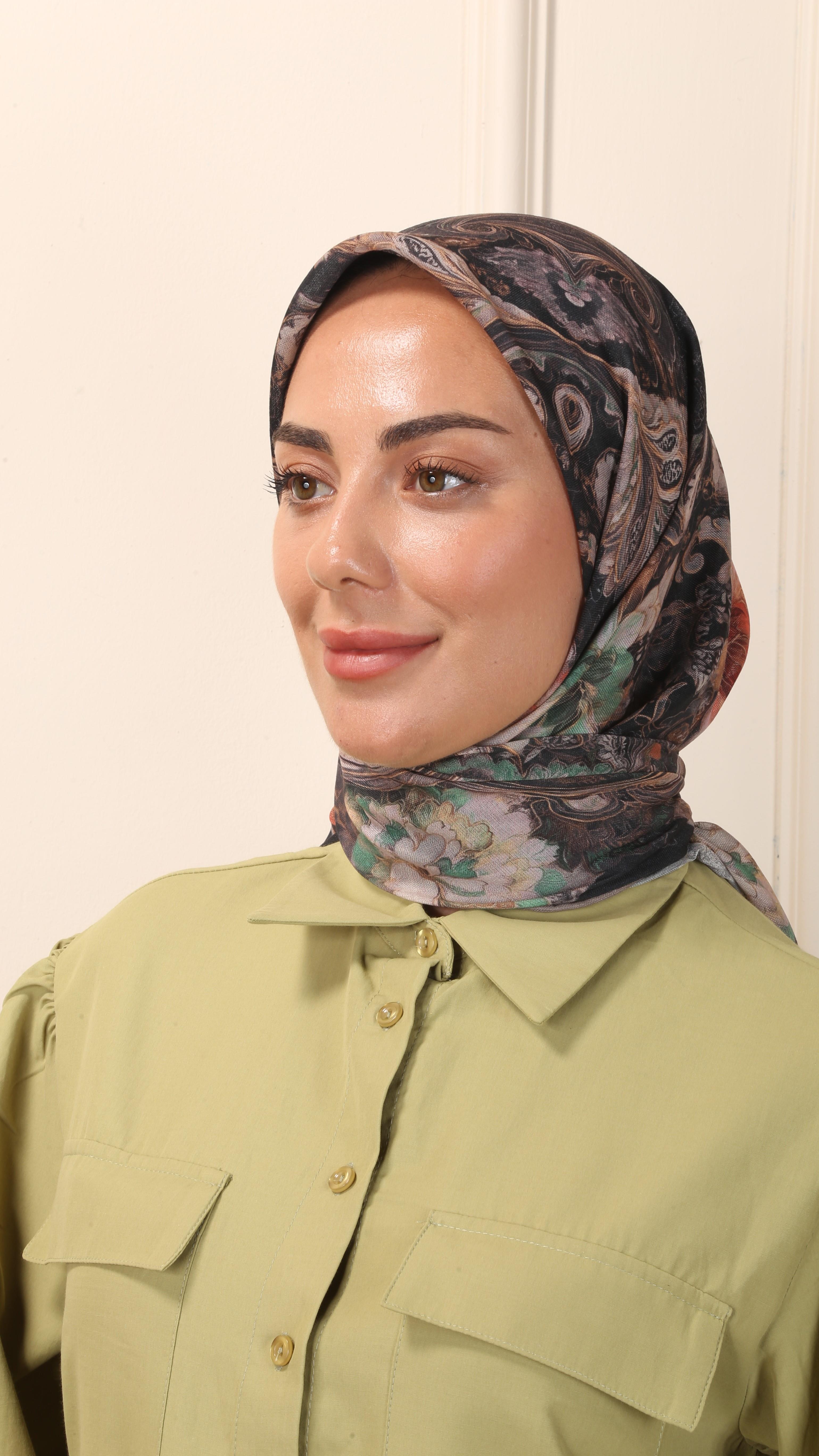 Locella Soft Pamuk Eşarp Siyah-2