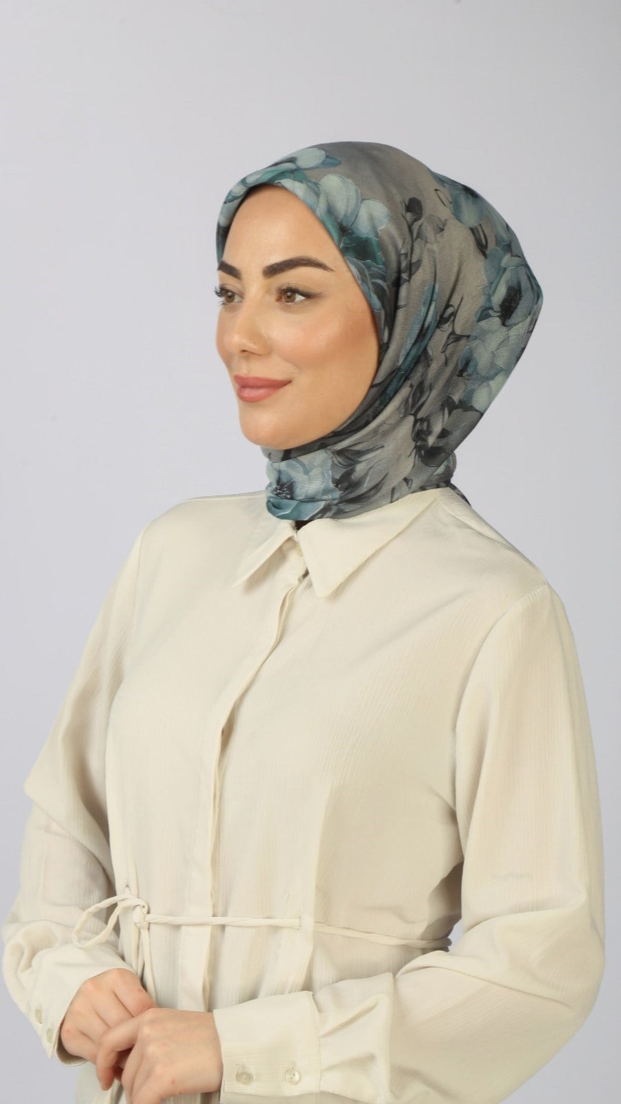 Locella Soft Pamuk Eşarp Gri