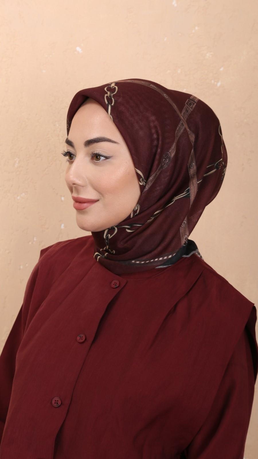 Locella Soft Pamuk Eşarp Bordo