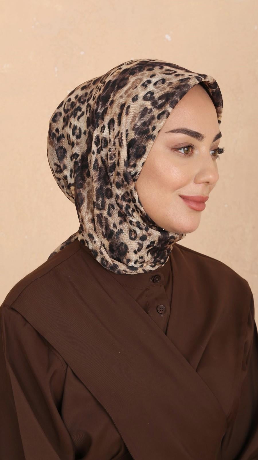 Locella Soft Pamuk Eşarp Kahve-6
